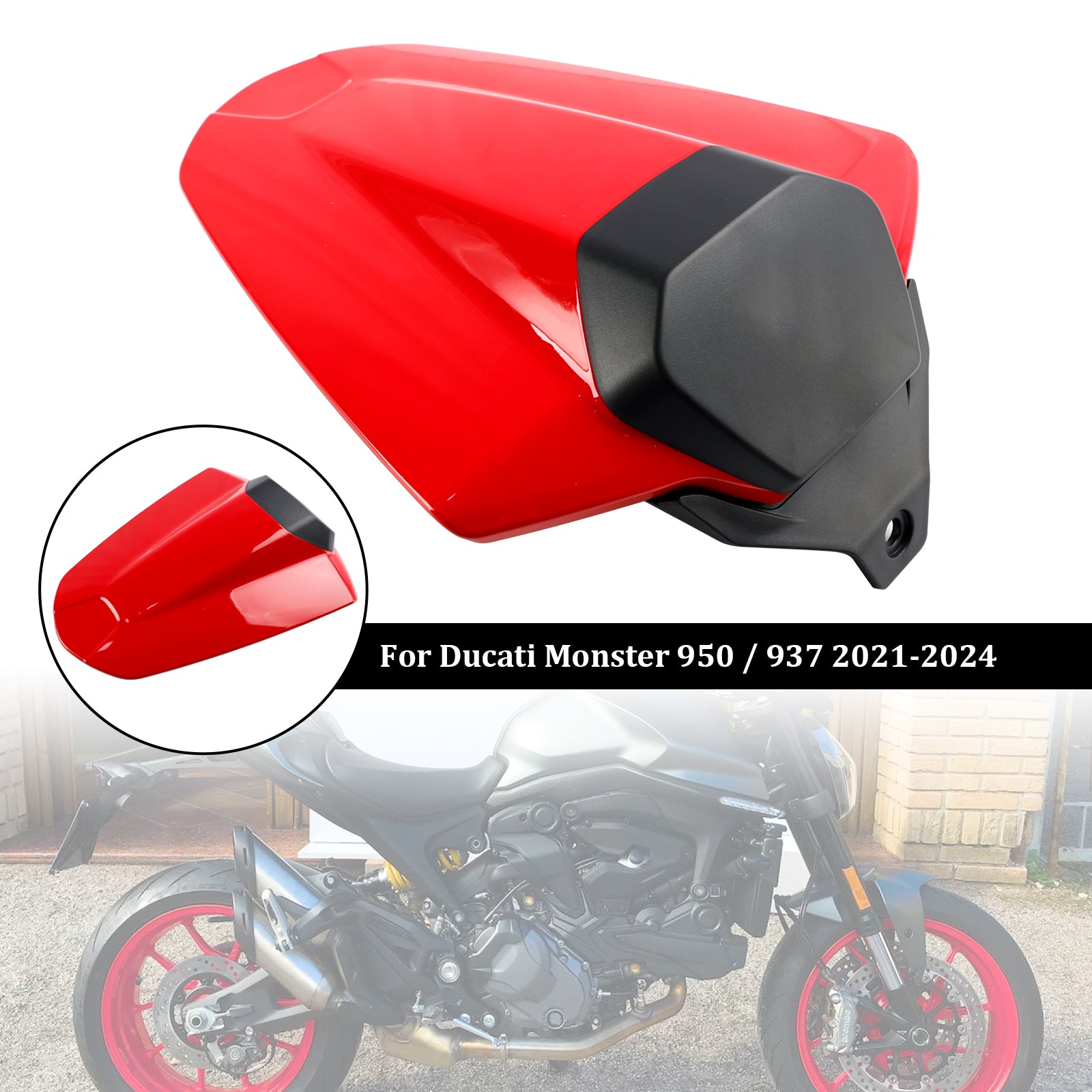 2021-2024 Ducati Monster 950 937 Hale baksete deksel Fairing Cowl
