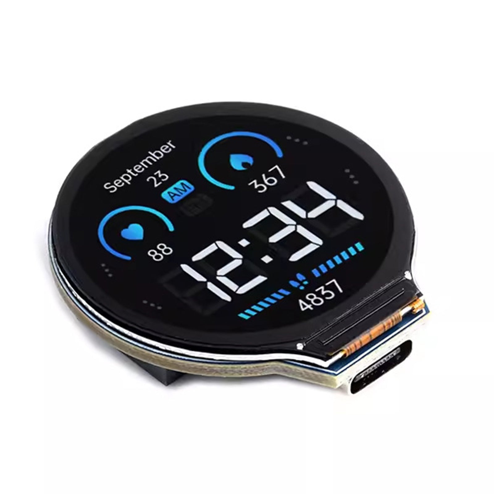 ESP32 S3 Development Board Round IPS Screen Bluetooth 240MHz Driftsfrekvens