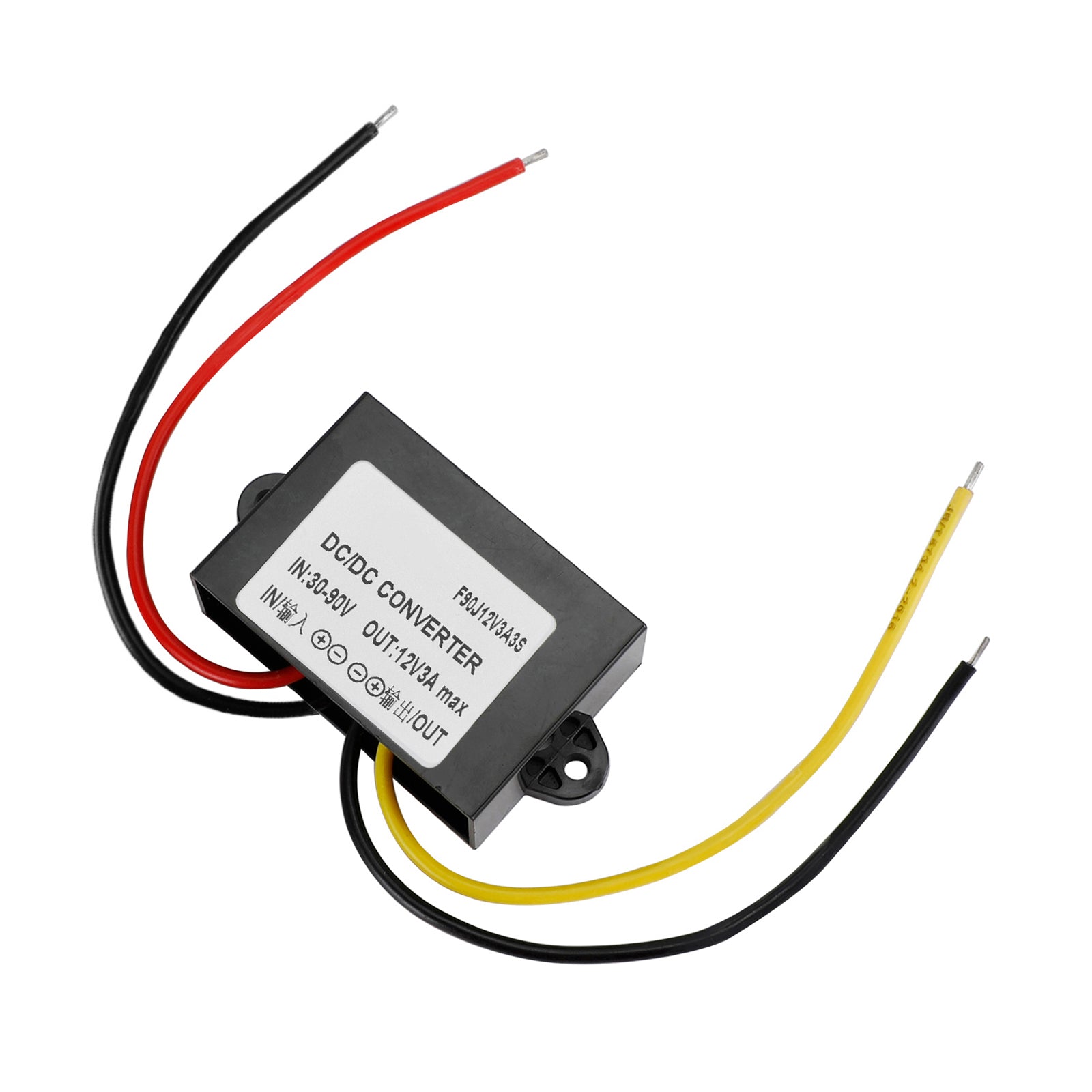 Convertisseur de buck à buck imperméable DC30-90V-12V 3A 36W Module d'alimentation automobile