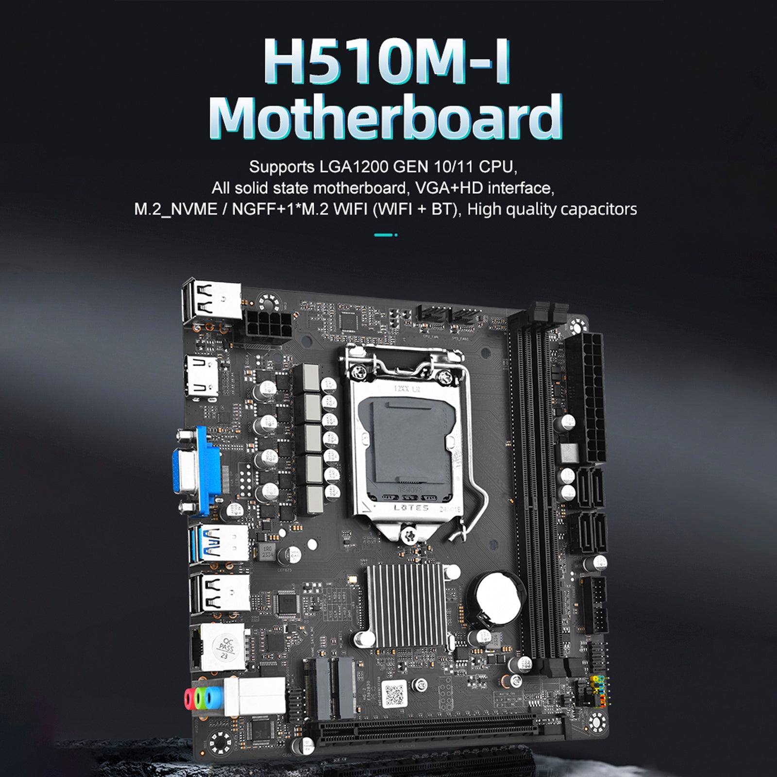 H510M-I placa base de ordenador LGA1200 CPU 1200-Pin DDR4 NVME WIFI placa placa PC