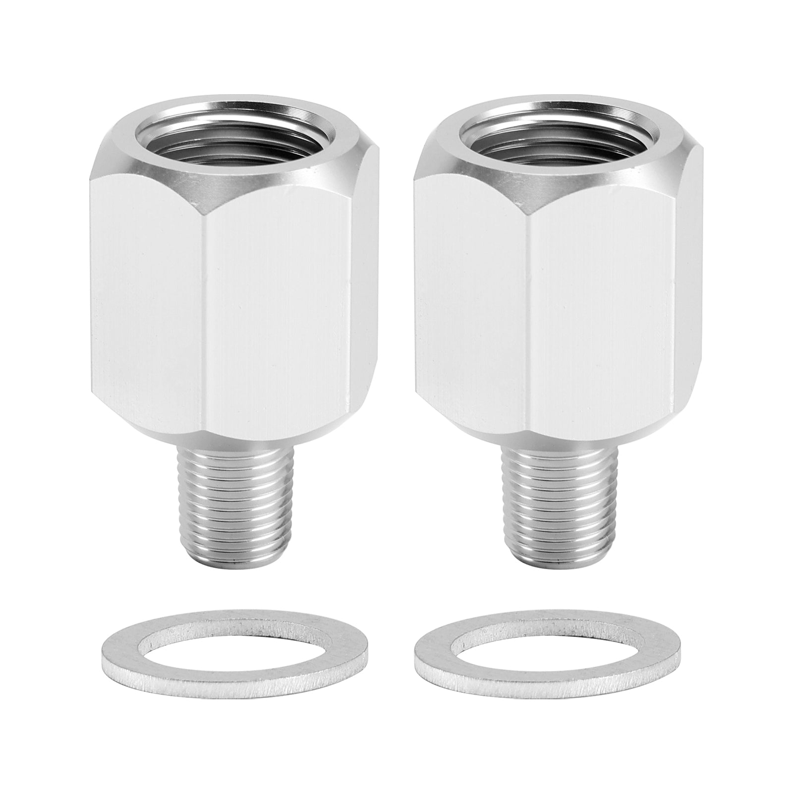 2x 1/8NPT Male to M16-1.5 Female Oil Pressure Sensor Adapter Thread Connector