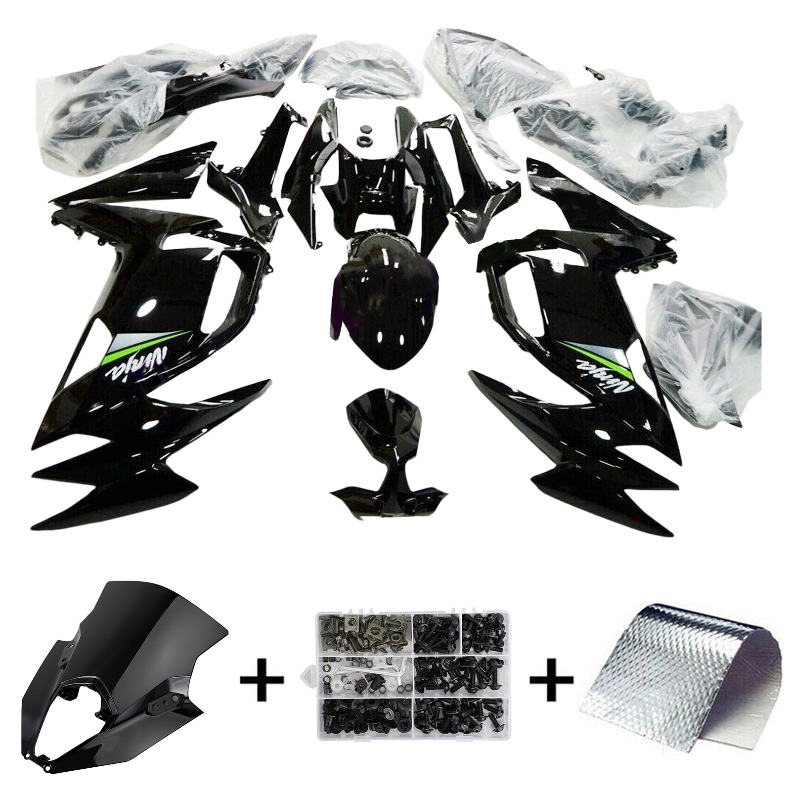 2020-2024 KAWASAKI ER-6F NINJA650 INJEKTION FAIRING KIT BOODYWORK ABS #101