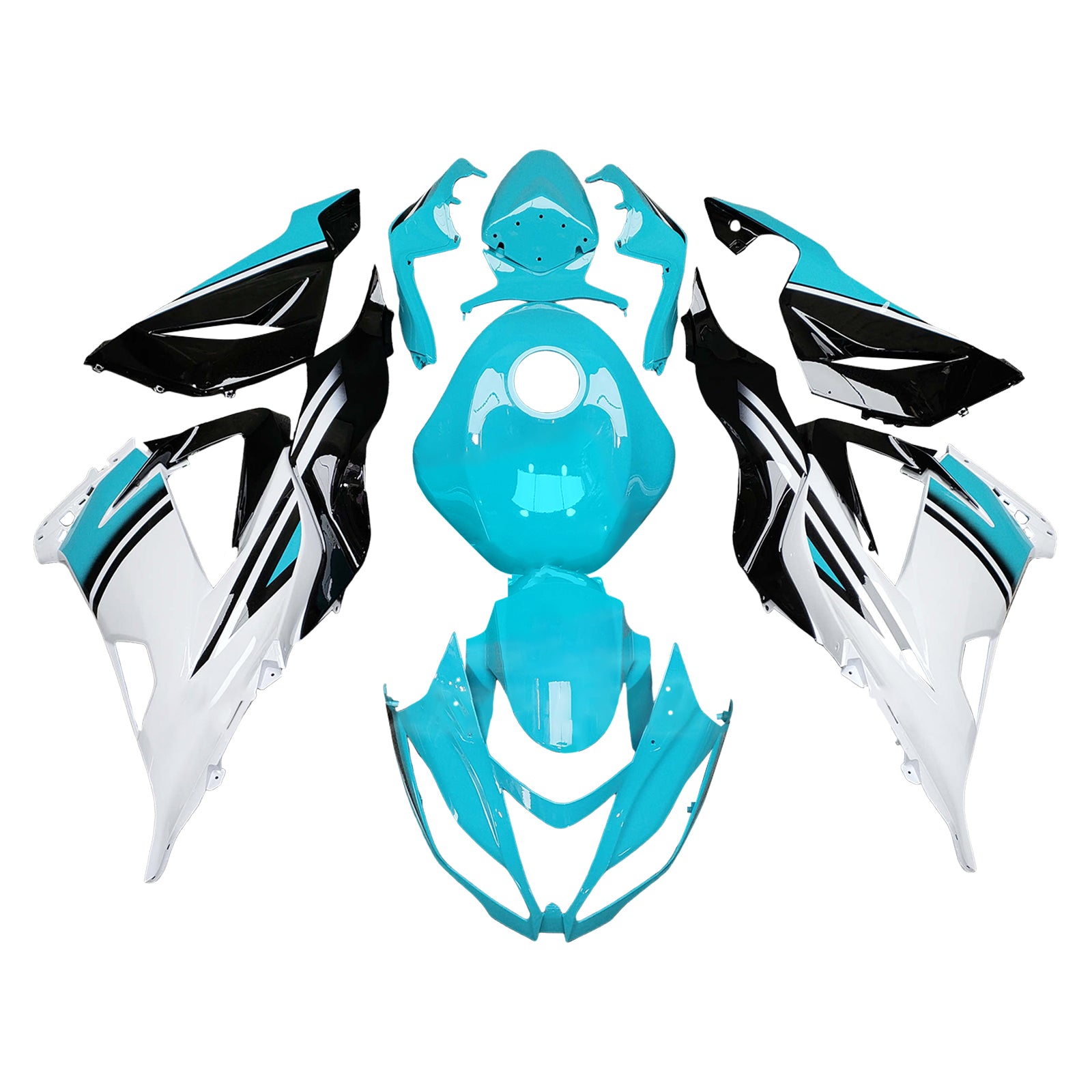 Injeksjon Fairing Kit Bodywork Plast Abs Fit for Kawasaki ZX6R 636 2013-2018