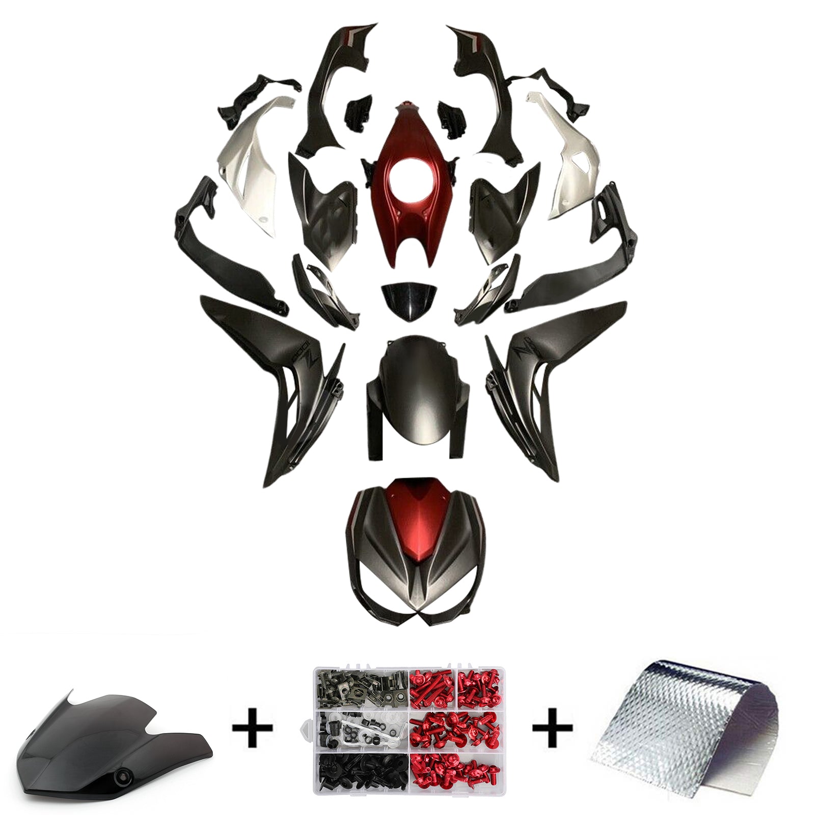 2014-2017 KAWASAKI Z1000 injektionsmässa kit Bodywork Plastic ABS