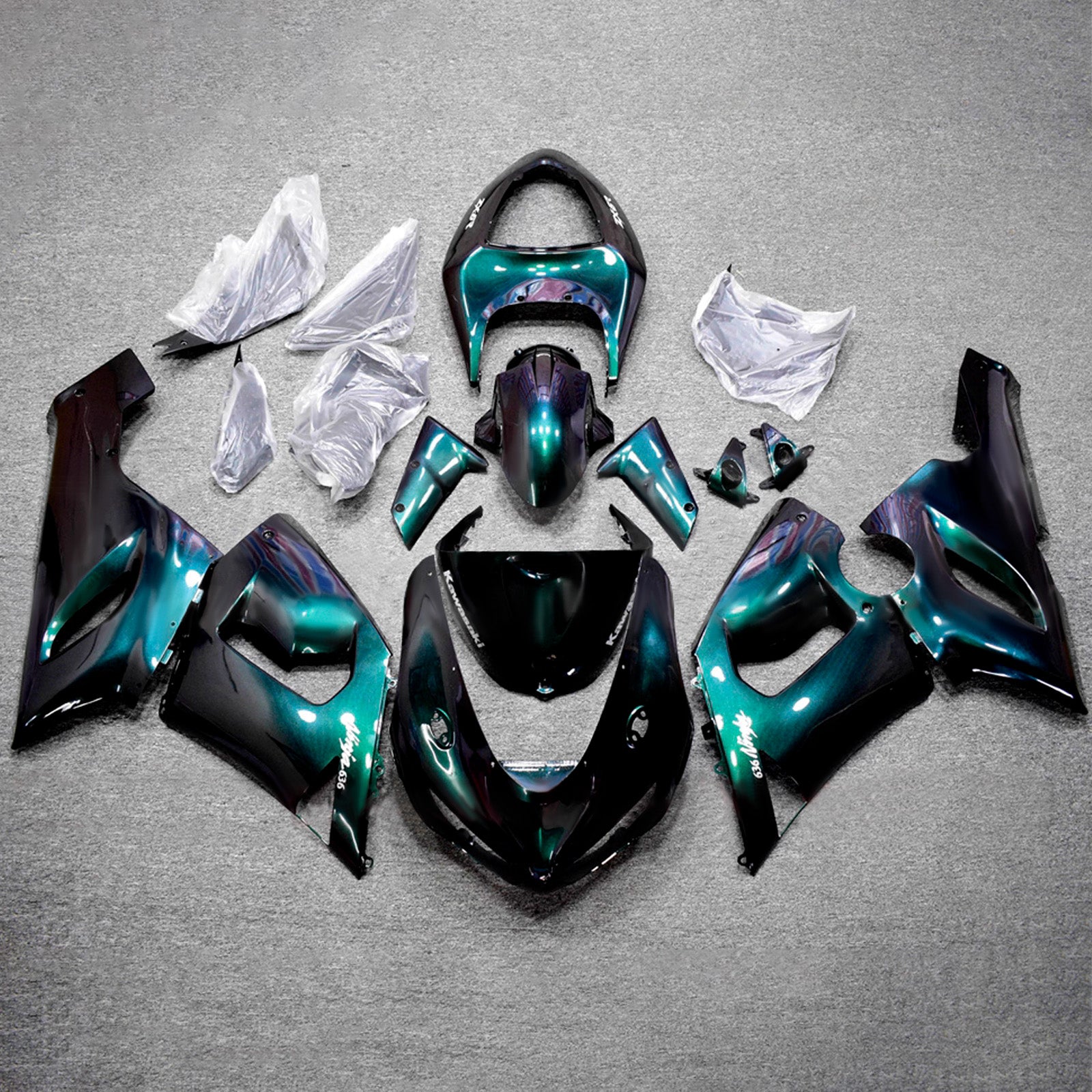 Injection Fairing Kit Bodywork Plastic ABS fit For Kawasaki ZX6R 636 2005-2006