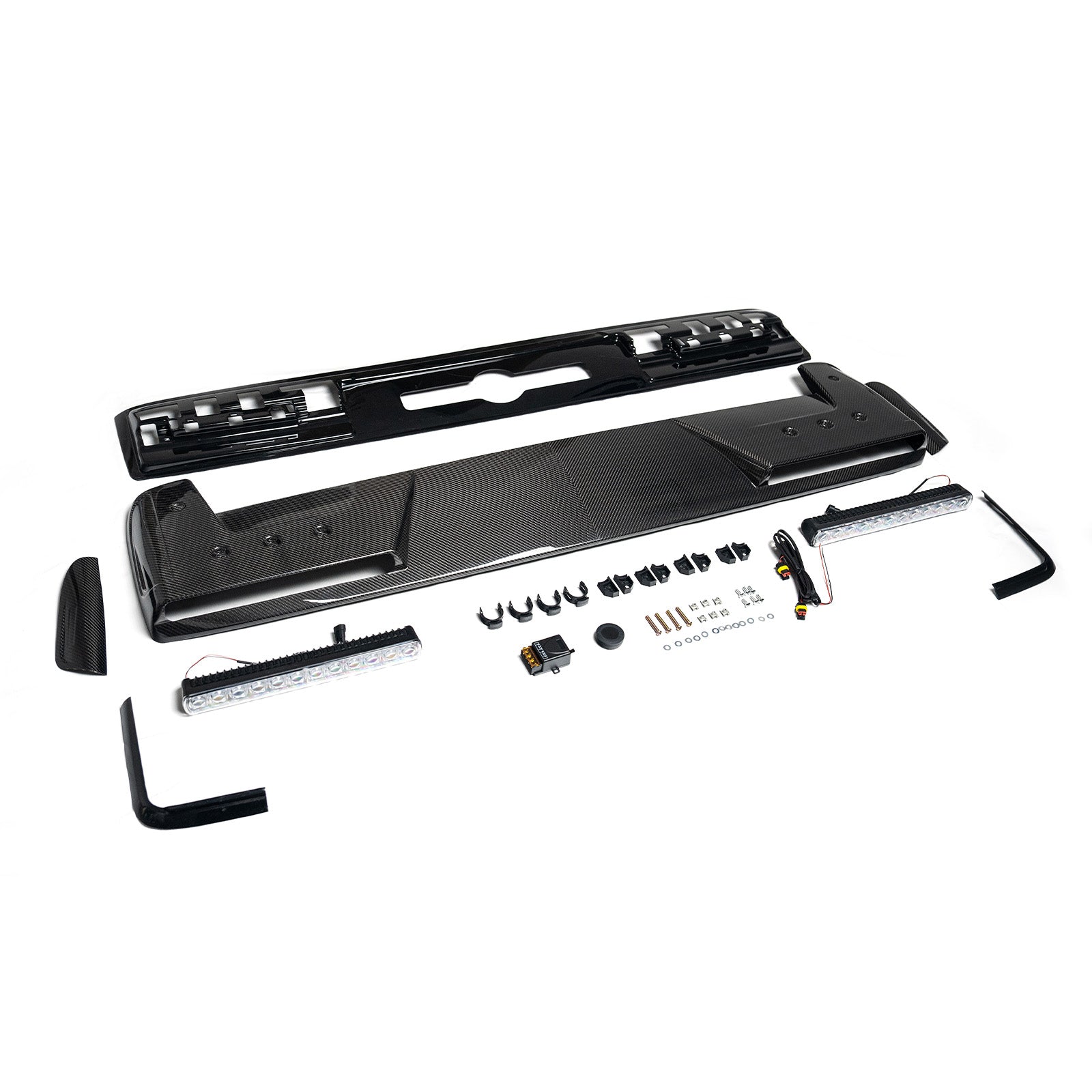 Front Roof Spoiler Wing Fit Mercedes Benz G-Class W465 B800 2025+ W/ LED