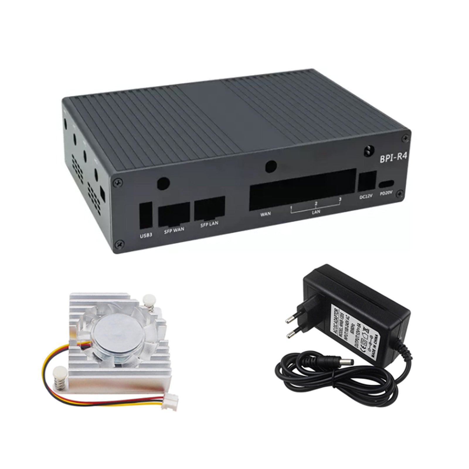 Banana Pi R4 Dedicated Metal Shell Aluminum Aluman Protetive Shell com Radiator