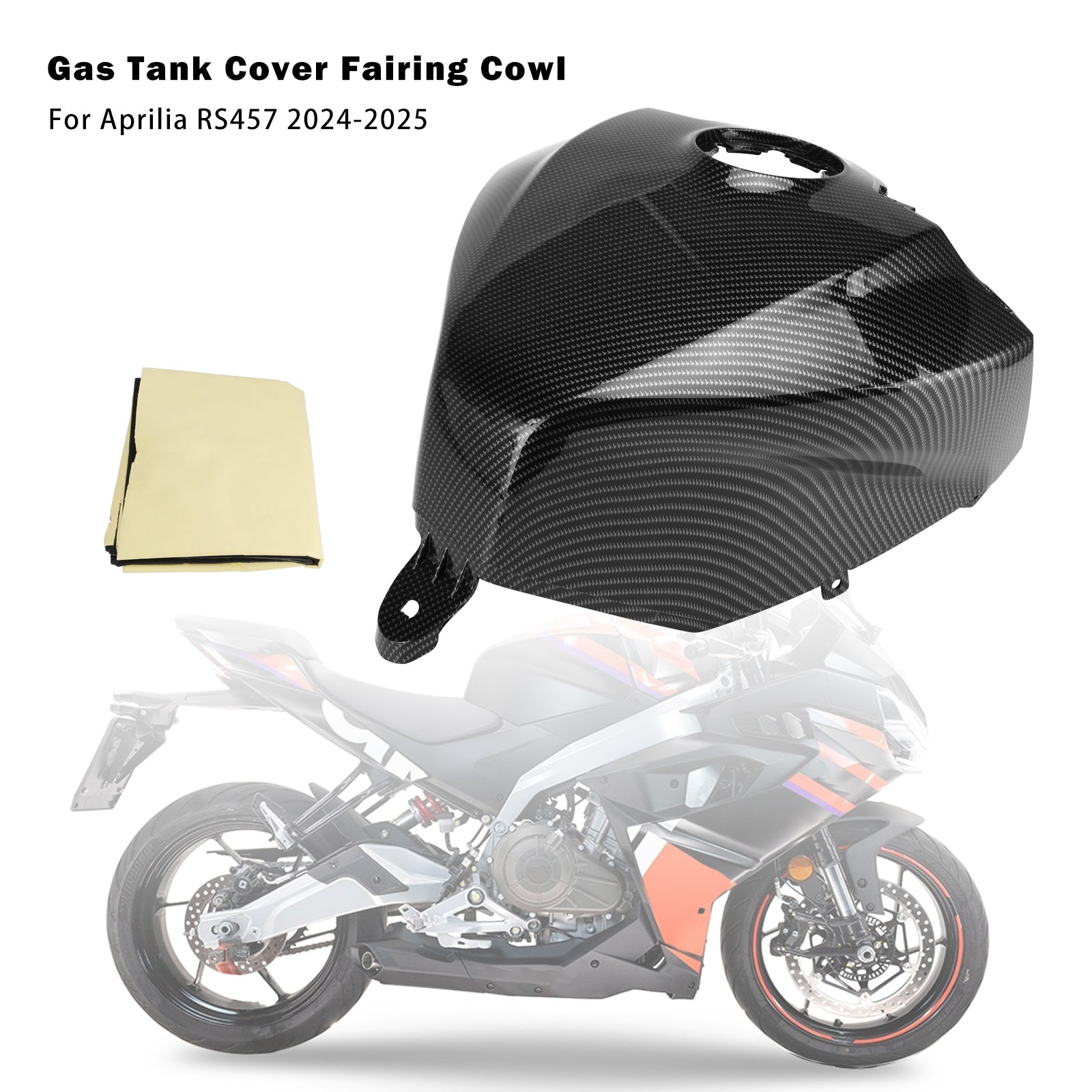2024-2025 Aprilia RS457 RS 457 cubierta de tanque de gasolina embellecedor carenado