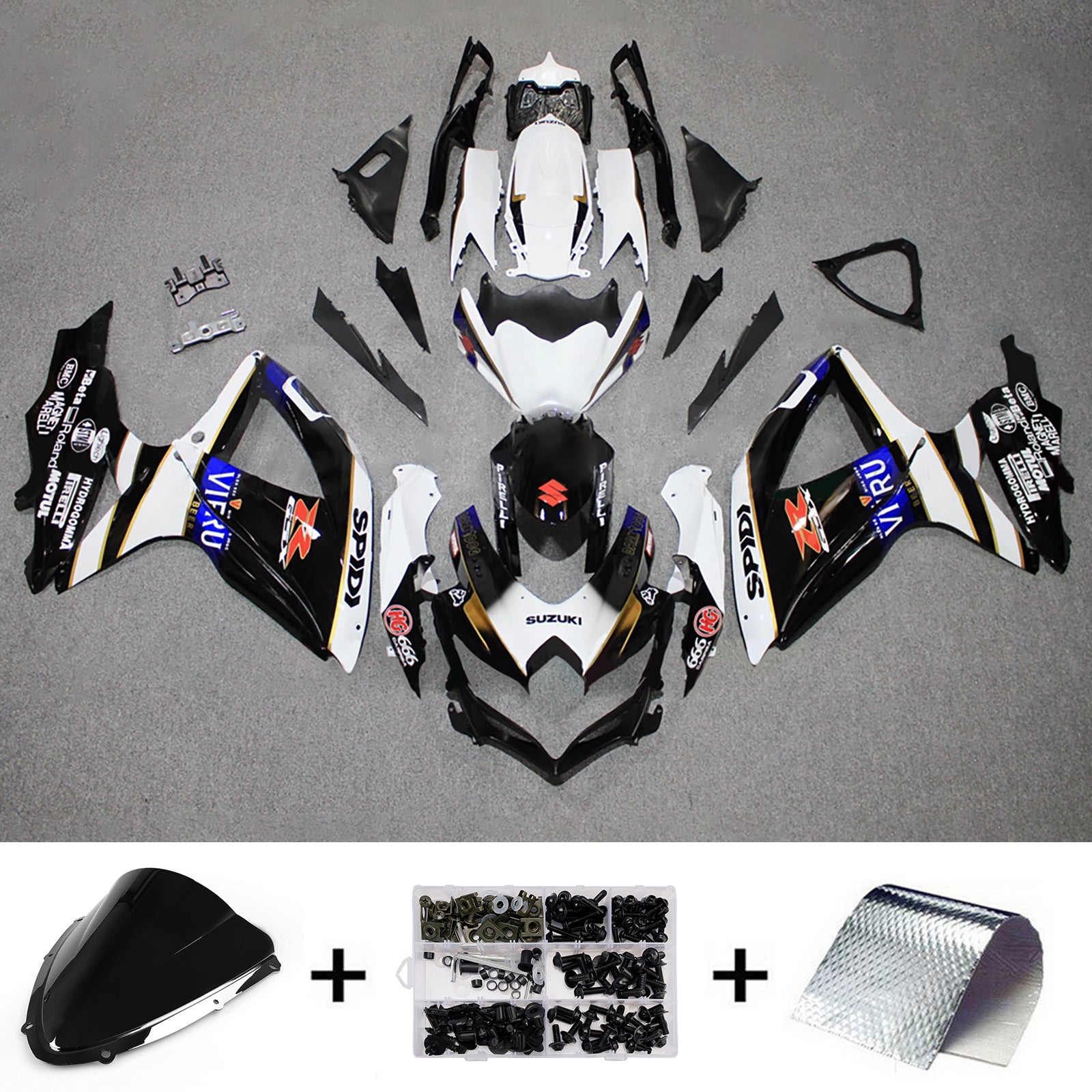 Injection Fairing Kit Bodywork Plastic ABS For Suzuki GSXR 600/750 2008-2010 K8