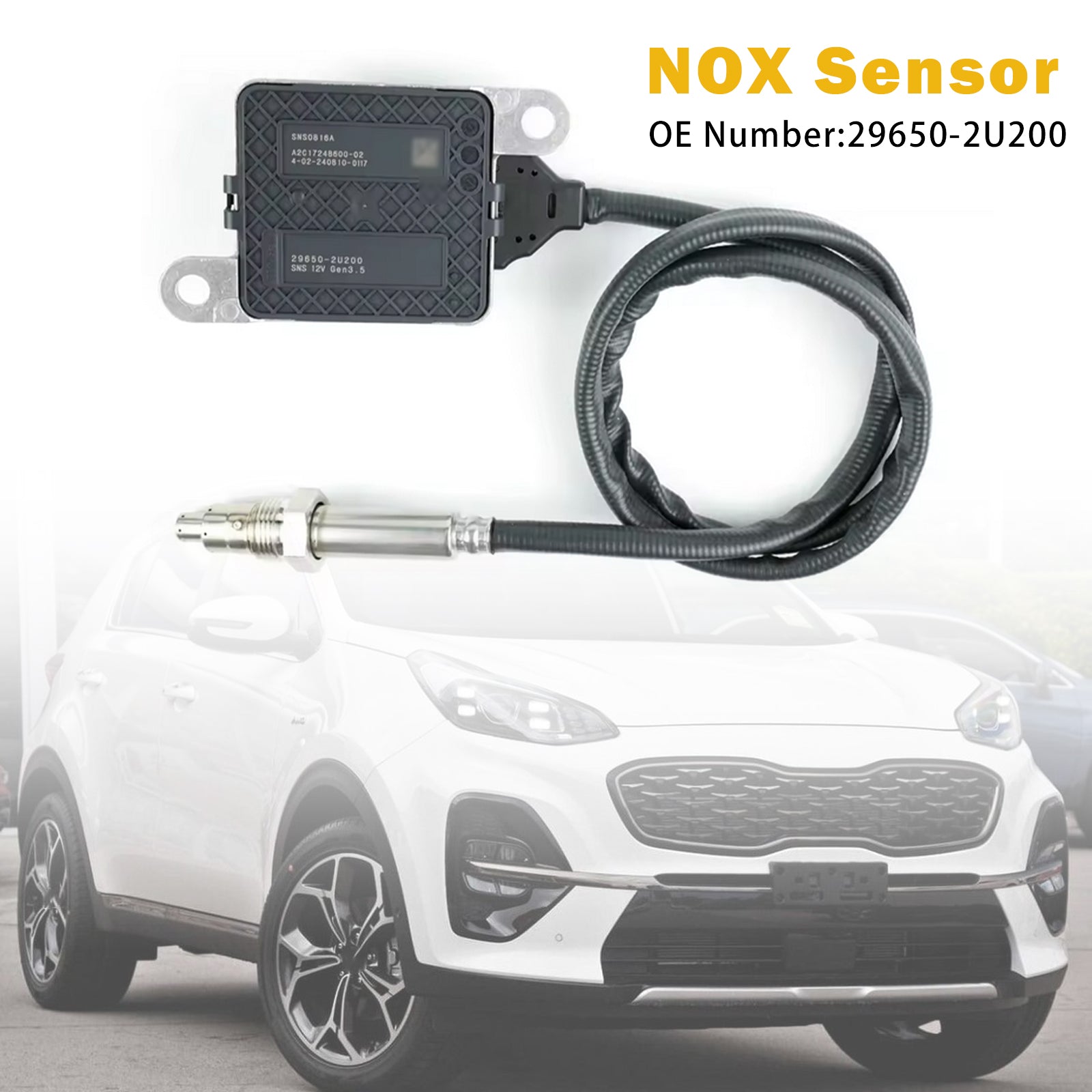 2019-ONWARDS KIA SPORTAGE IV VAN (QL, QLE) 1.6 CRDI Eco-Dynamics+ Nitrogen Oxide Nox Sensor 29650-2U200 SNS0816A
