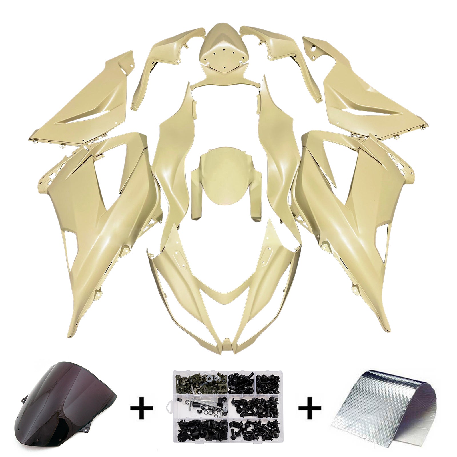 Injeksjon Fairing Kit Bodywork Plast Abs Fit for Kawasaki ZX6R 636 2013-2018