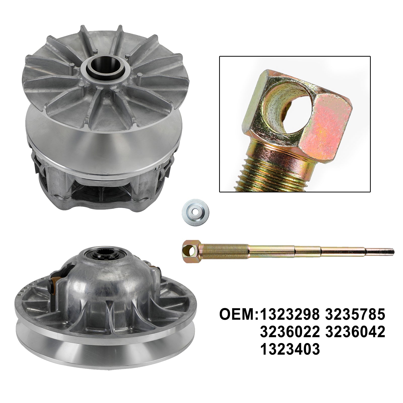 Voorkant&Achterste racekoppelingsvariator voor Polaris RZR General 1000XP 1323298 3235785