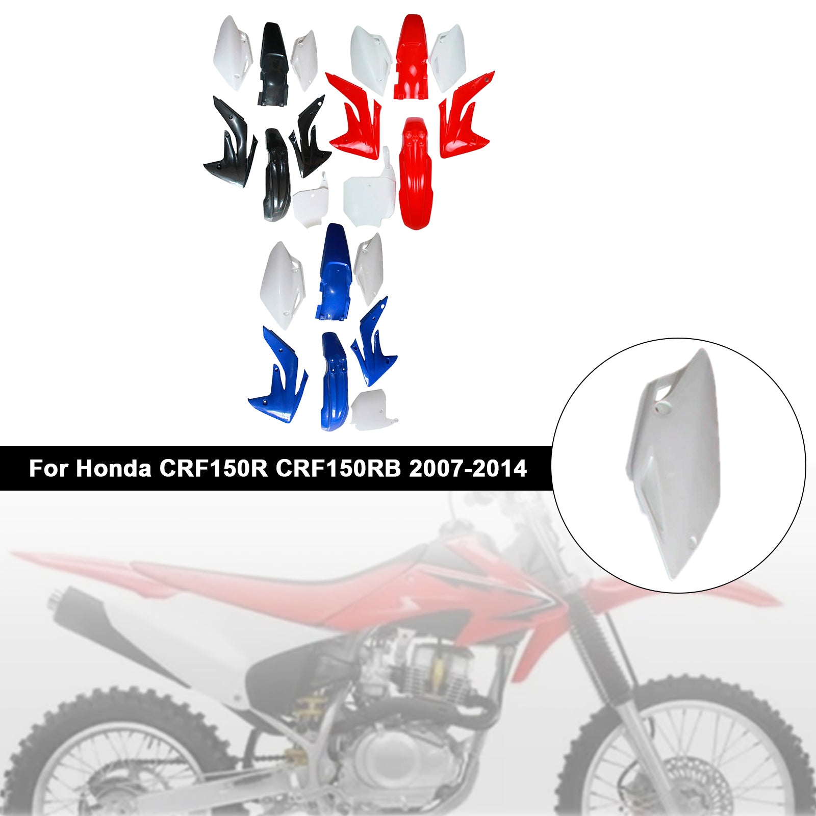 2007-2014 HONDA CRF150R/RB FAIRAÇÃO DE FENDER DE FENDOR DE PLÁSCO