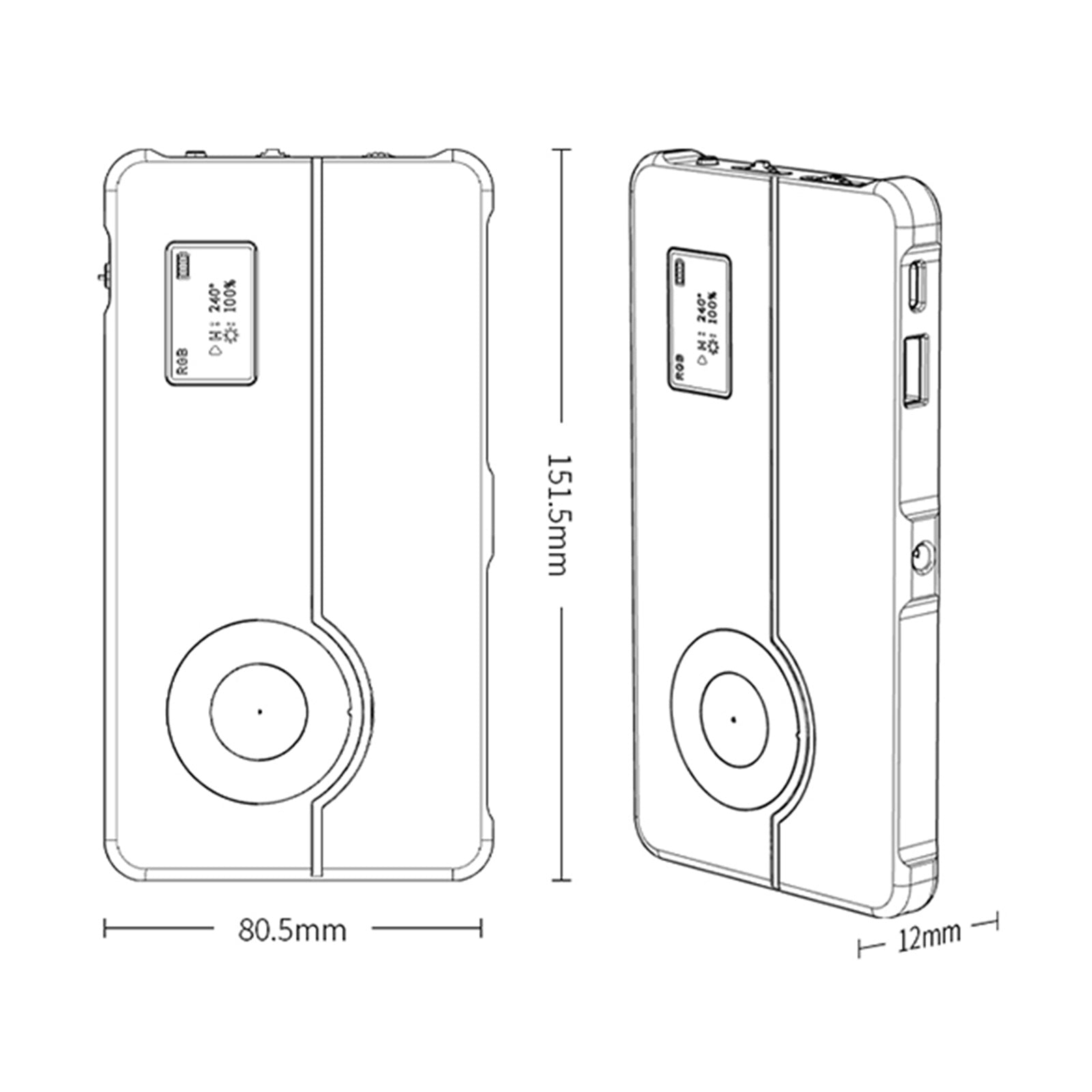 D02 RGB Fill Light Video Camera Mobiltelefon live i full färg LED-fyllningsljus