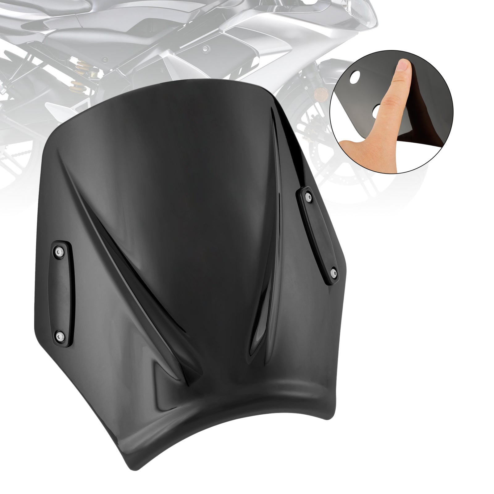 Motorfiets met 22mm/7/8" stuur Windscherm Windscherm Universeel