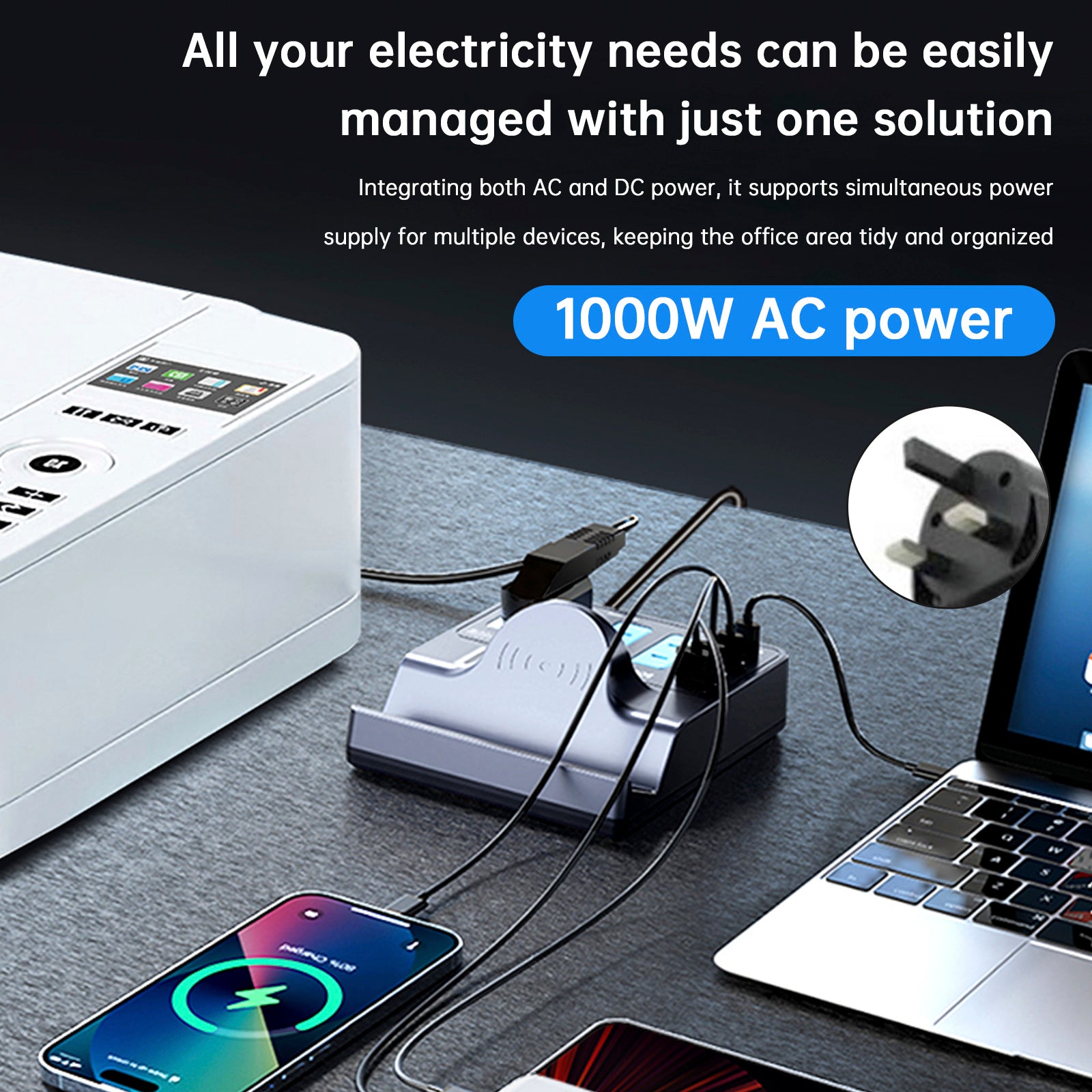 140W Smart Wireless Fast Charge Socket High Power PD100W Notatbok QC lading