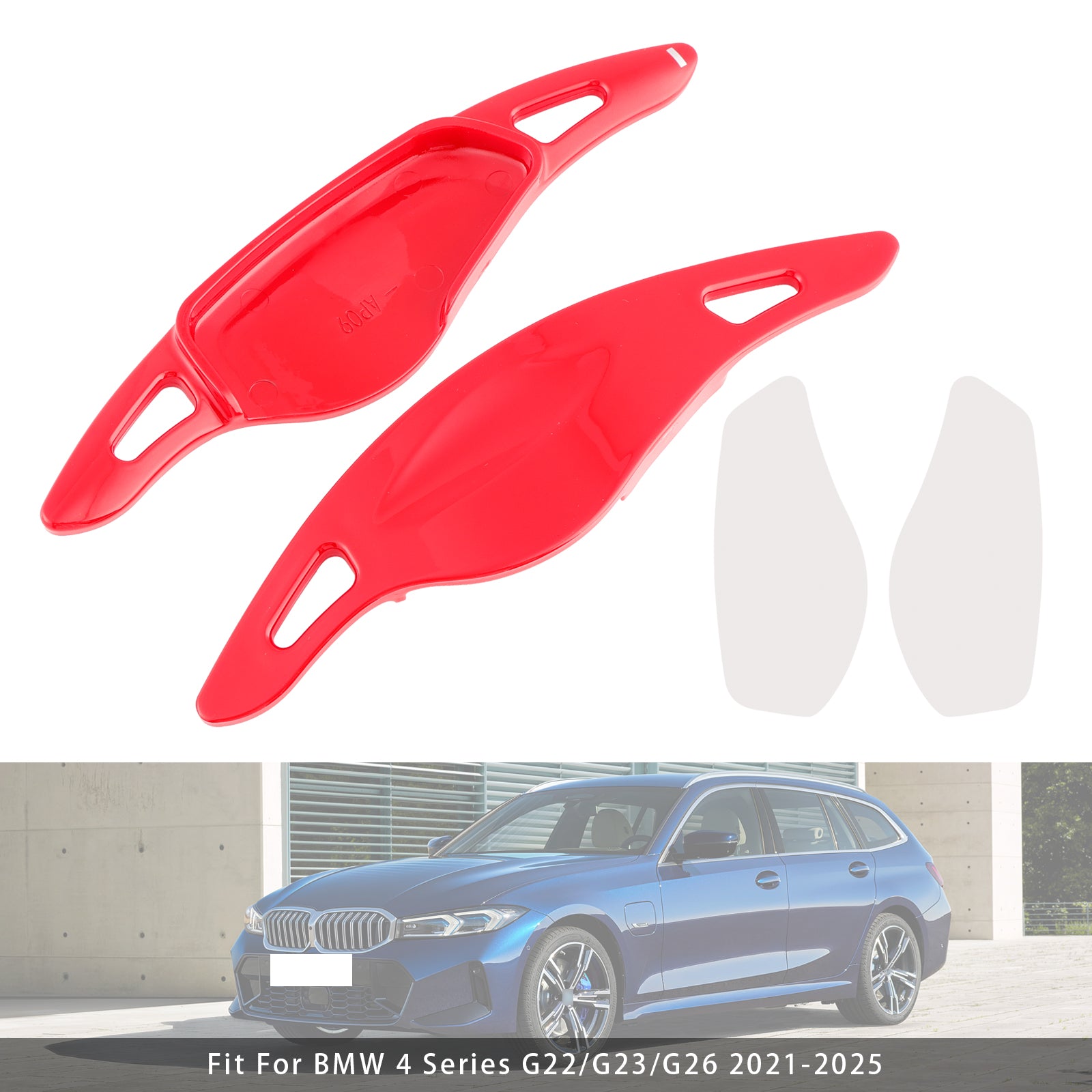 Ratthjulets skifterforlengelser for BMW G05 X5 F95 X5M G07 X7 G22 Rød