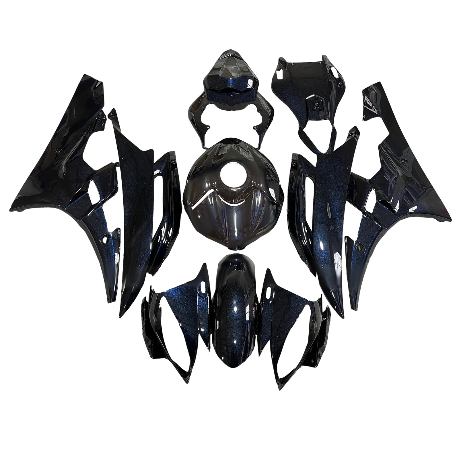 Kit de carénage d'injection carrosserie plastique ABS pour Yamaha YZFR6 YZF-R6 2006-2007