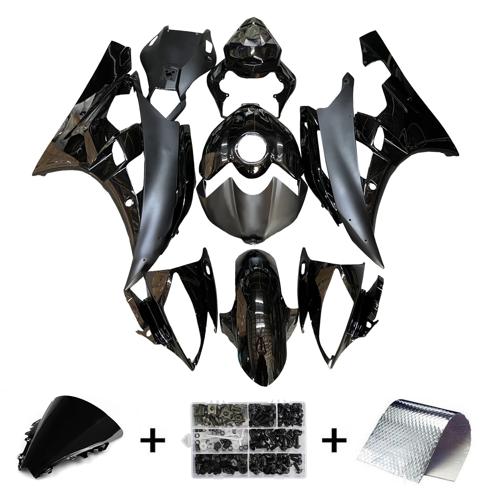 Kit de carénage d'injection carrosserie plastique ABS pour Yamaha YZFR6 YZF-R6 2006-2007