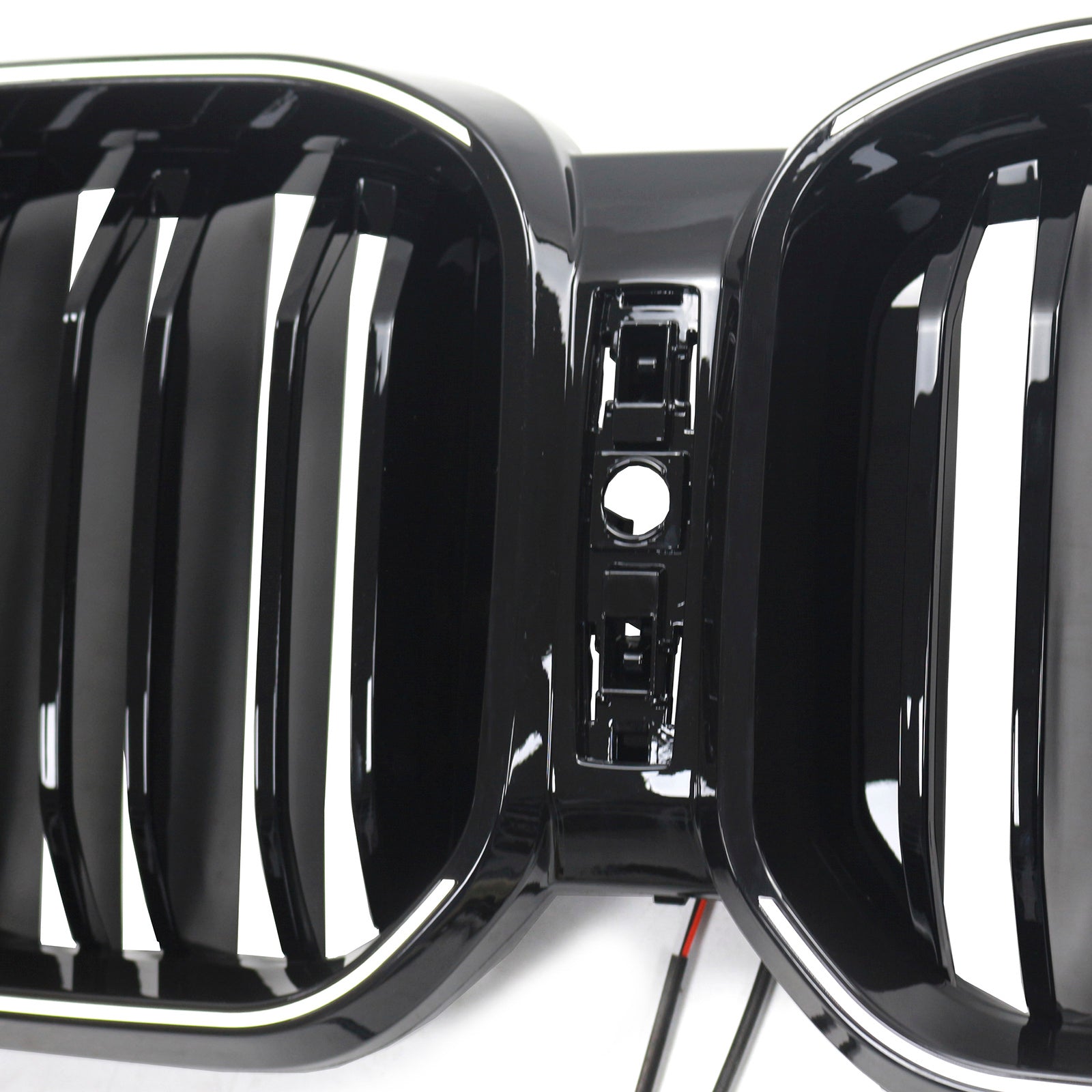 2022-2025 BMW X3 G01 X4 G02 Double latte de pare-chocs noir brillant