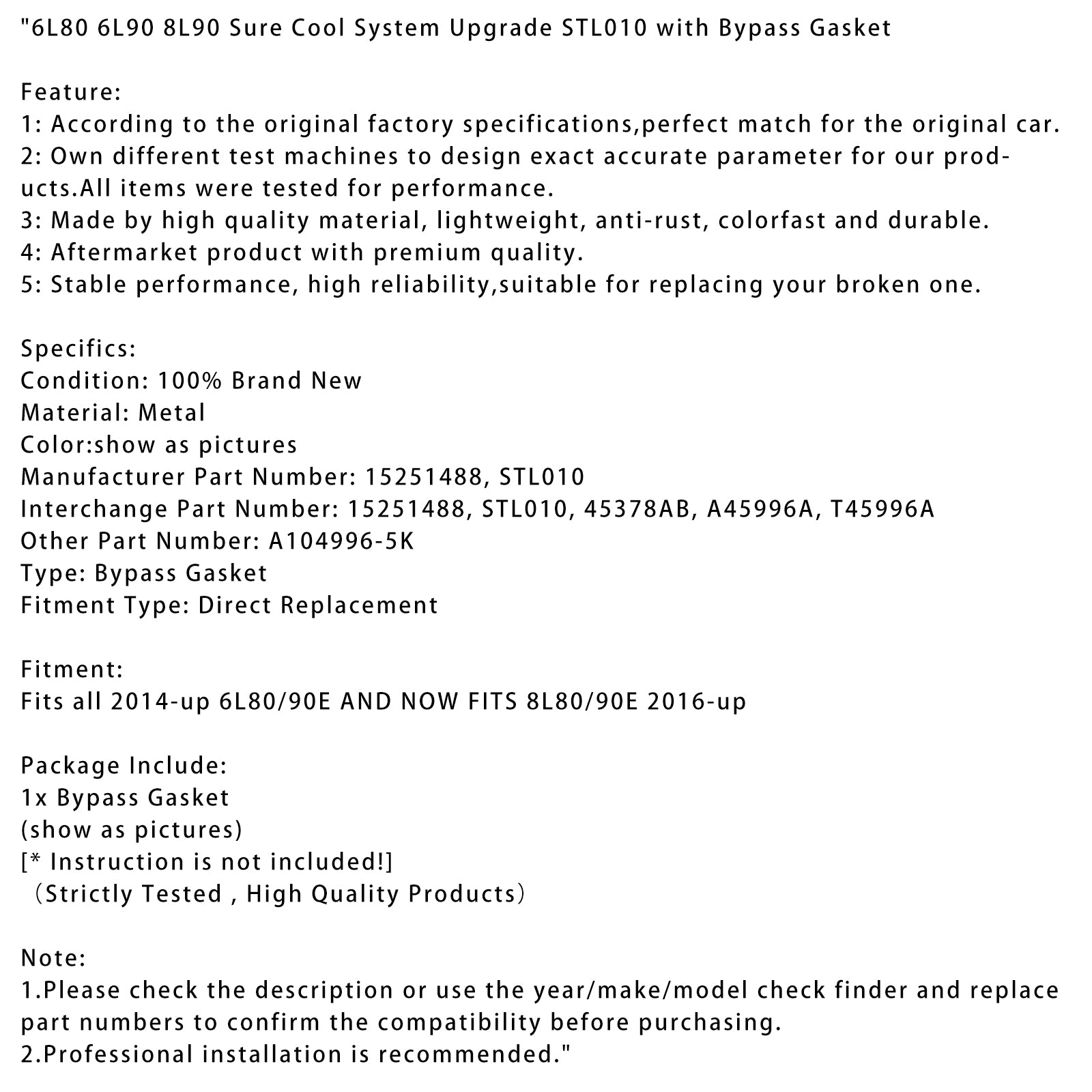 6L80 6L90 8L90 Atualização do sistema legal com certeza