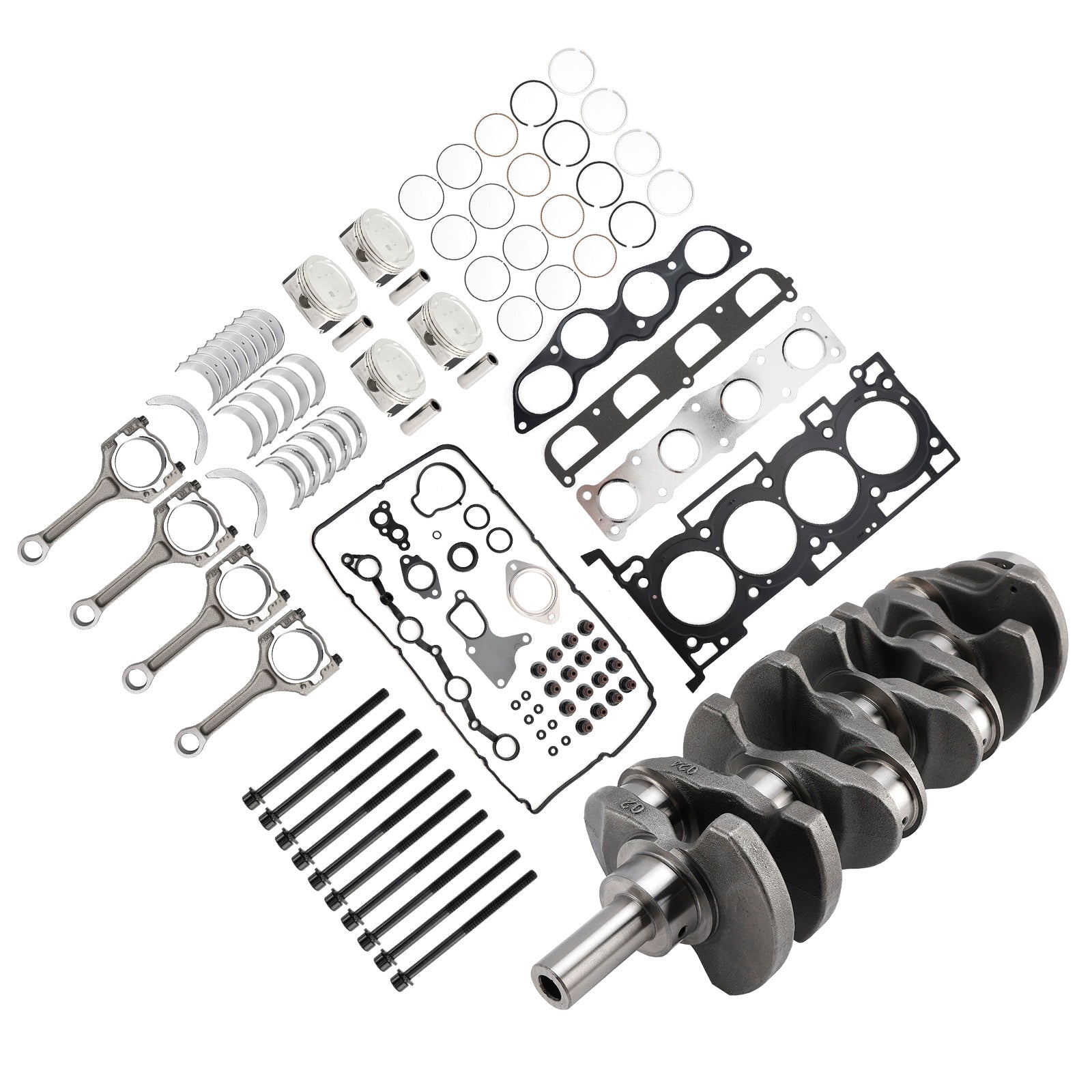 2013-2023 HYUNDAI ILOAD TQ Cargo 2.5 CRDI RWD Diesel 2,5L G4KG 2,4L Le kit de reconstruction du moteur avec des vitesses de vilebrequin