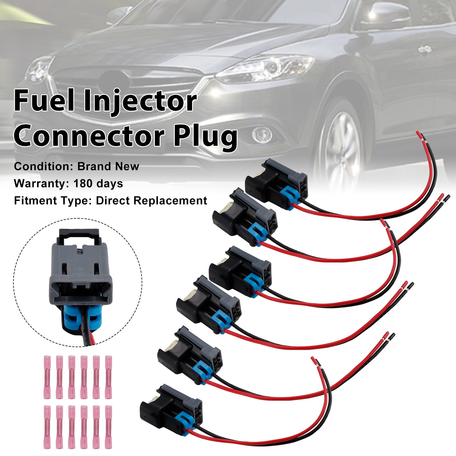 6pcs Injecteur de carburant Connecteur Pignail Pigle Fix de câblage Ford Fit Chevy