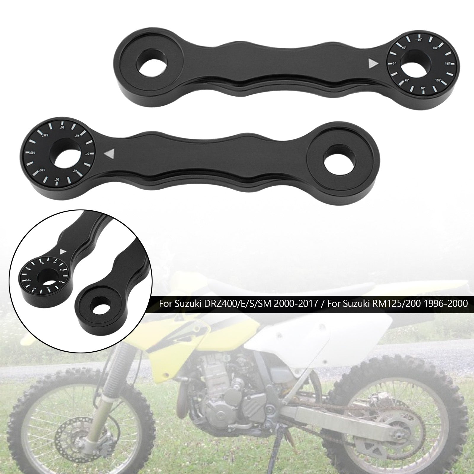 Nastaviteľná spustená súprava prepojenia pre Suzuki DRZ400/E/S/SM 00-17 RM125/200 96-00