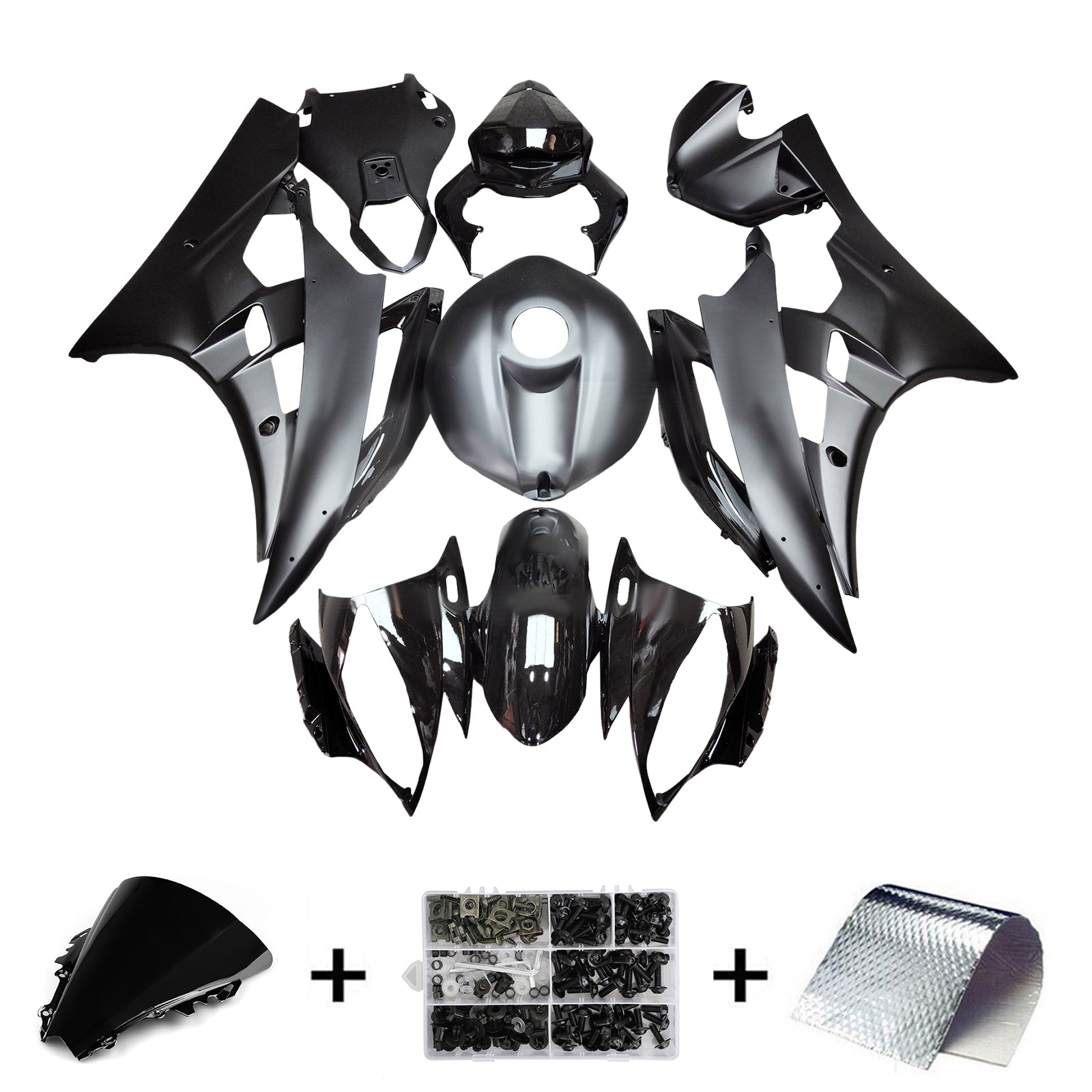 Kit de carénage d'injection carrosserie plastique ABS pour Yamaha YZFR6 YZF-R6 2006-2007