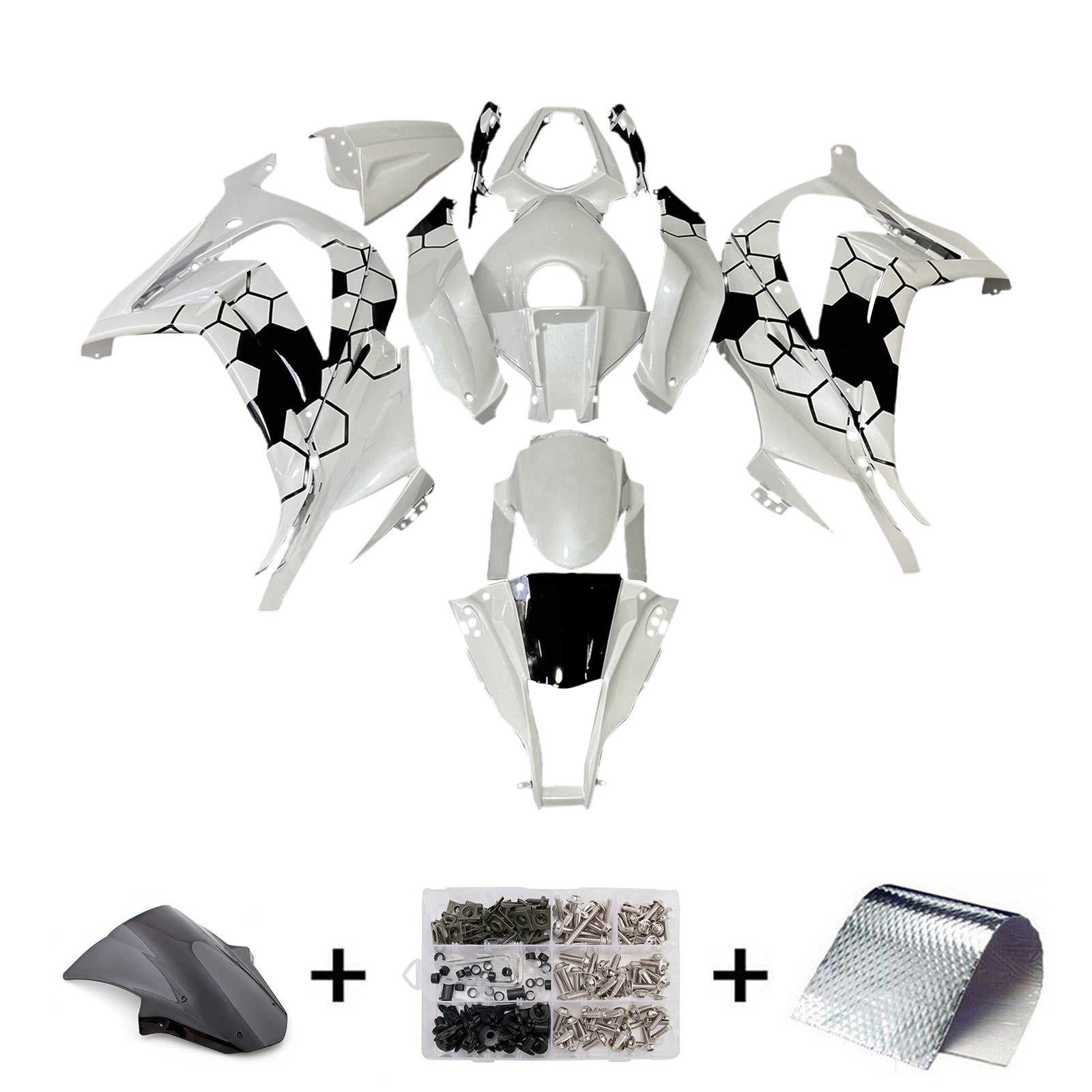 Injeksjon Fairing Kit karosseri plast ABS Fit for Kawasaki ZX10R 2011-2015