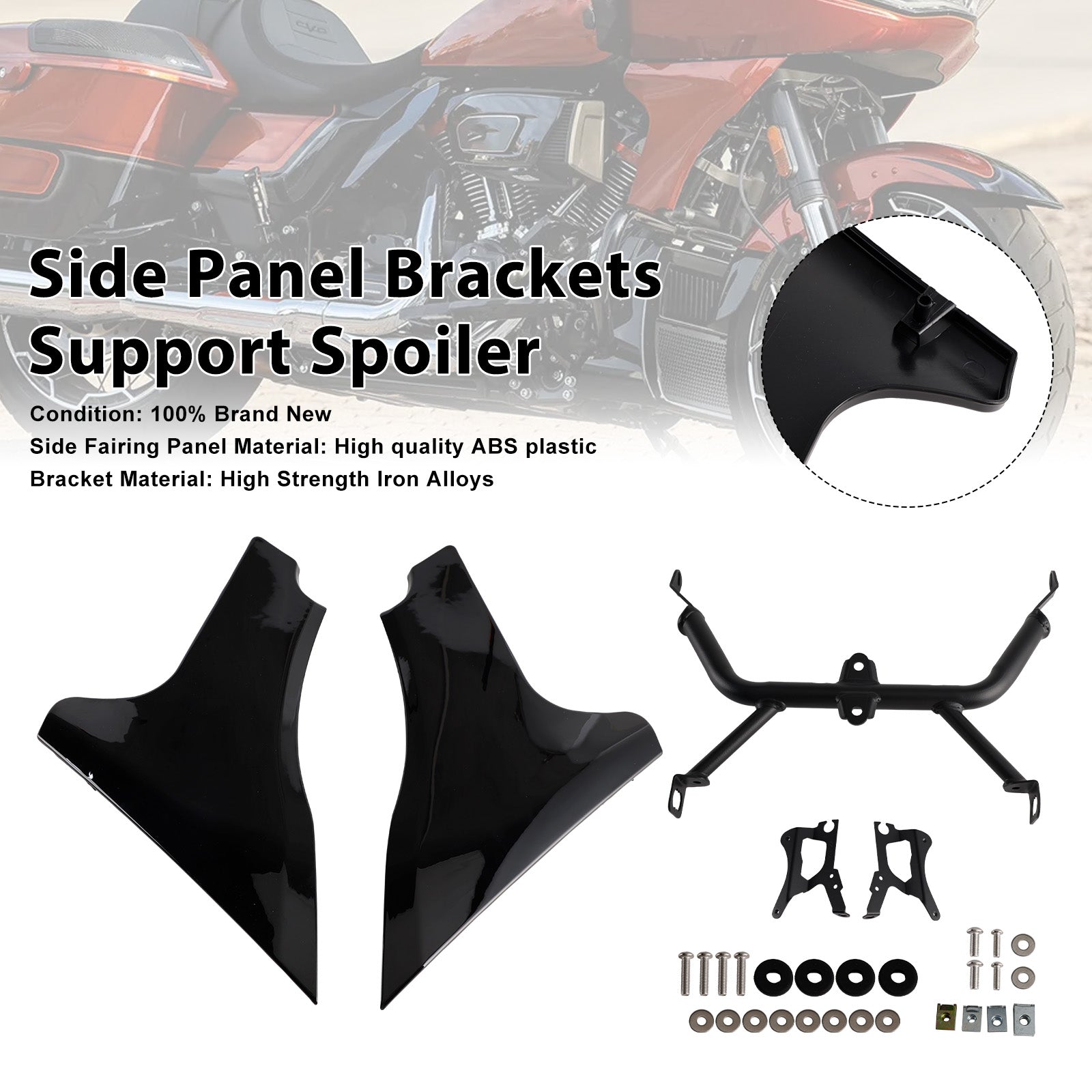 Supports de panneau latéral de mise à niveau Harley CVO Road Glide à partir de 2024, becquet de support