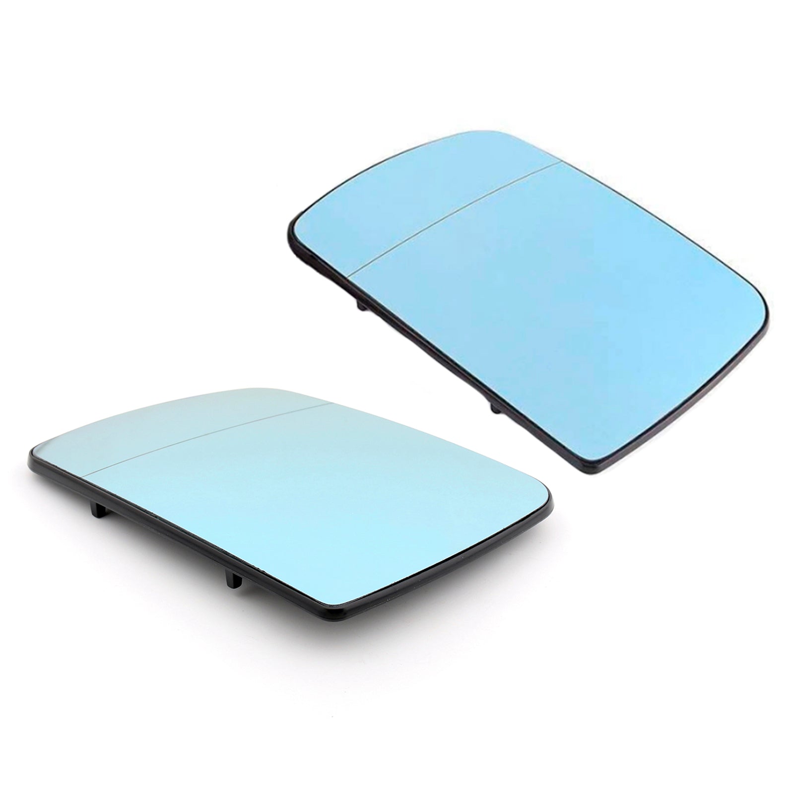 Blue Heated Left&Right Driver Side Wing Mirror Glass For BMW X5 E53 1998-2006