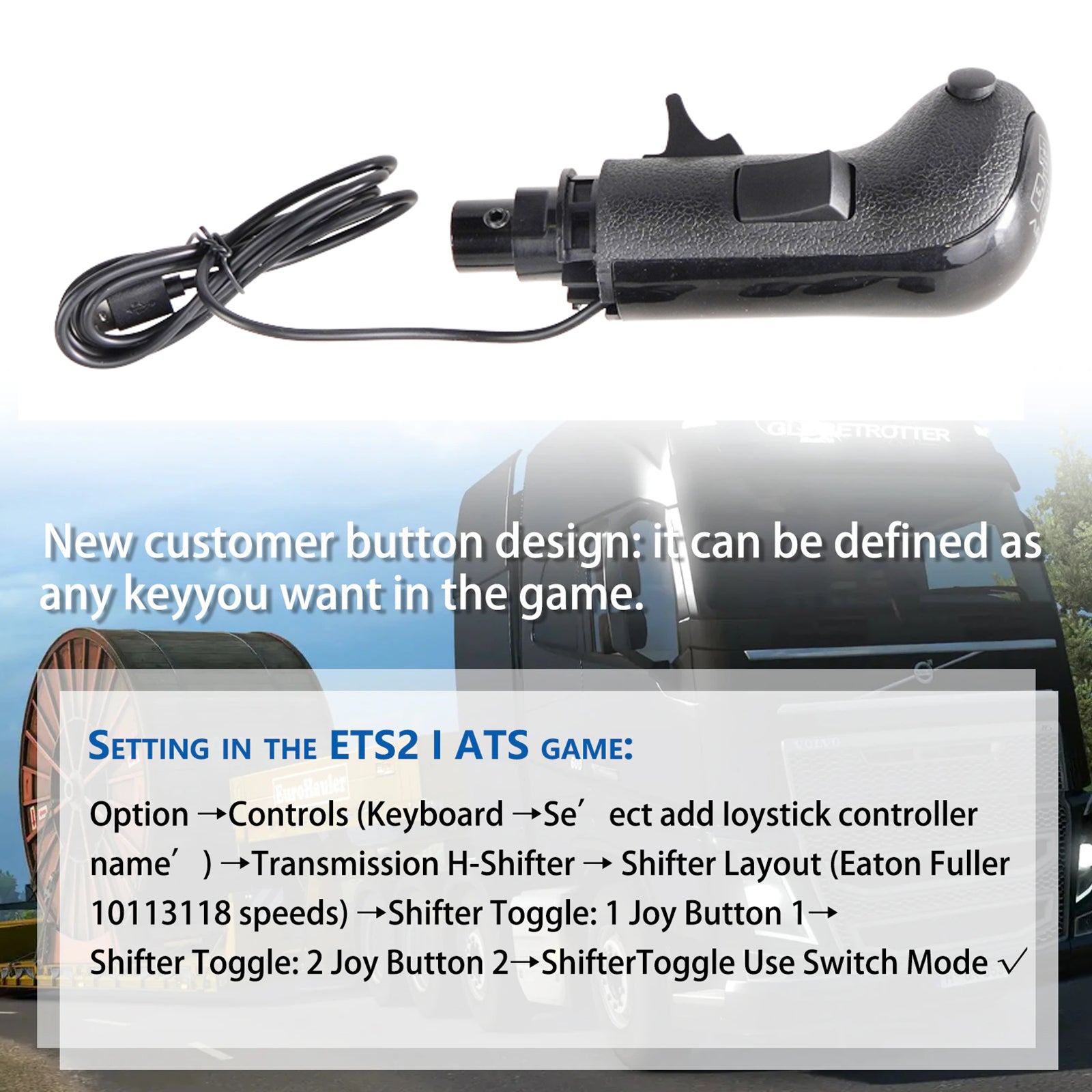 Ny PC USB -girskiftknott for Logitech G923 G29 G27 G25 TH8A Racing Games