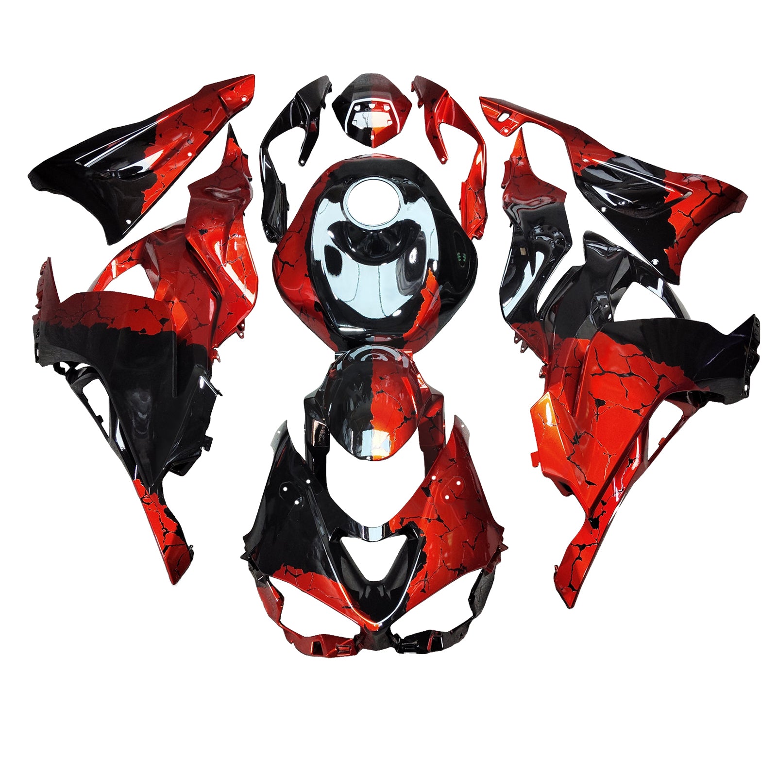 Injectiekuipset carrosserie kunststof ABS geschikt voor Kawasaki ZX-6R 2024-2025