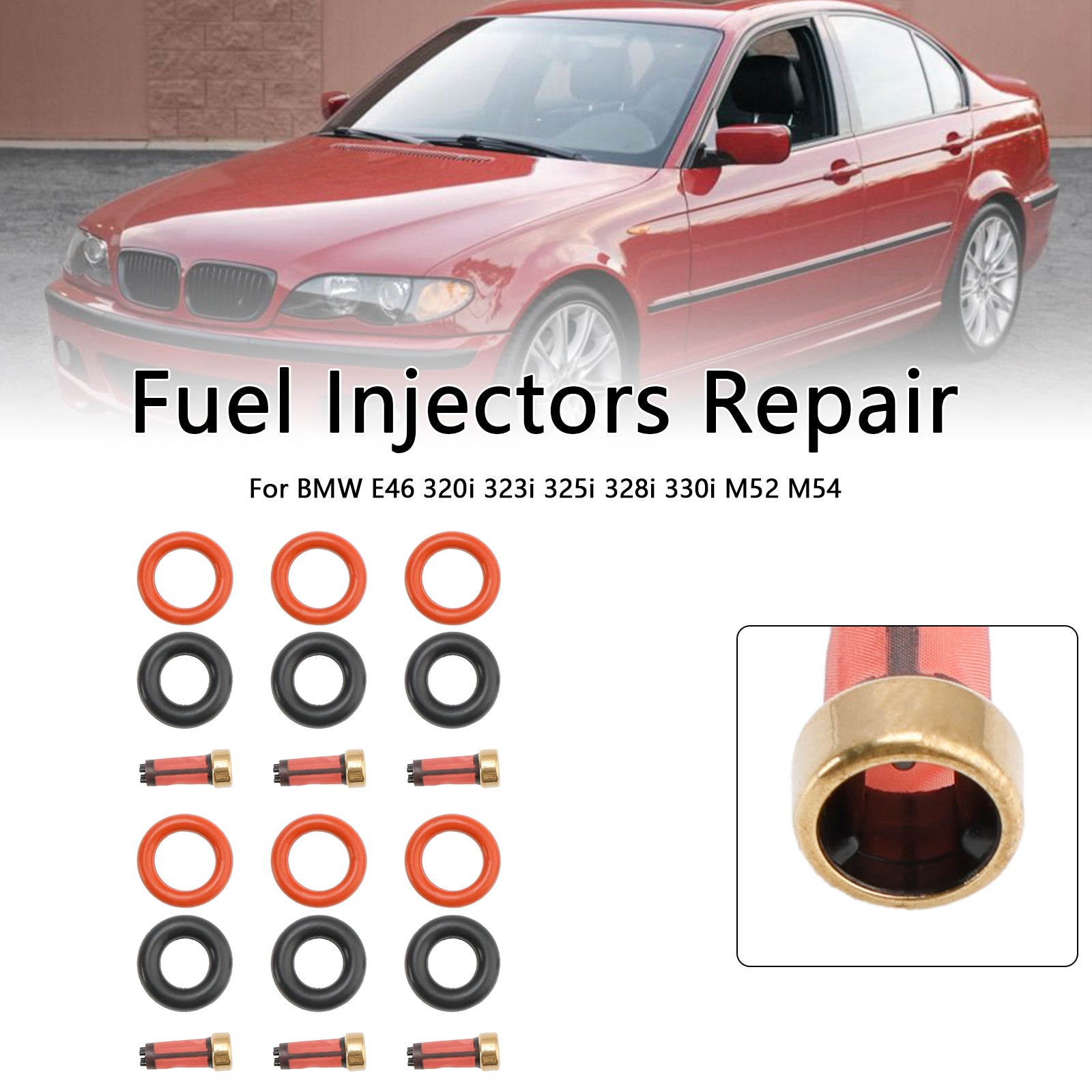 Kits de réparation d'injecteur de carburant de BMW E46 320i 323i 325i 328i 330i M52 M54 13537546244 13641437487