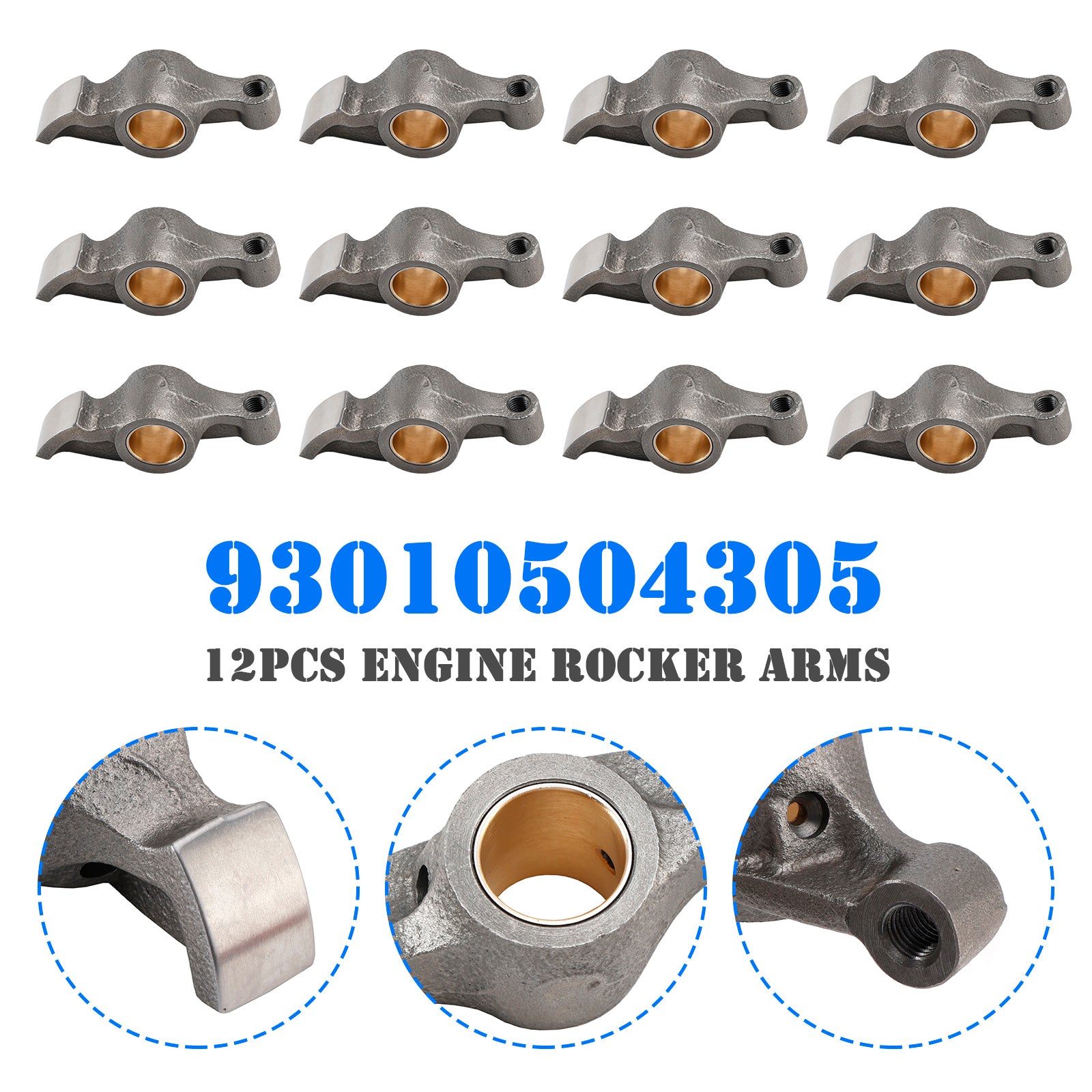 12PCS Engine Rocker Arms 93010504305 93010504300 for Porsche 911 914 930