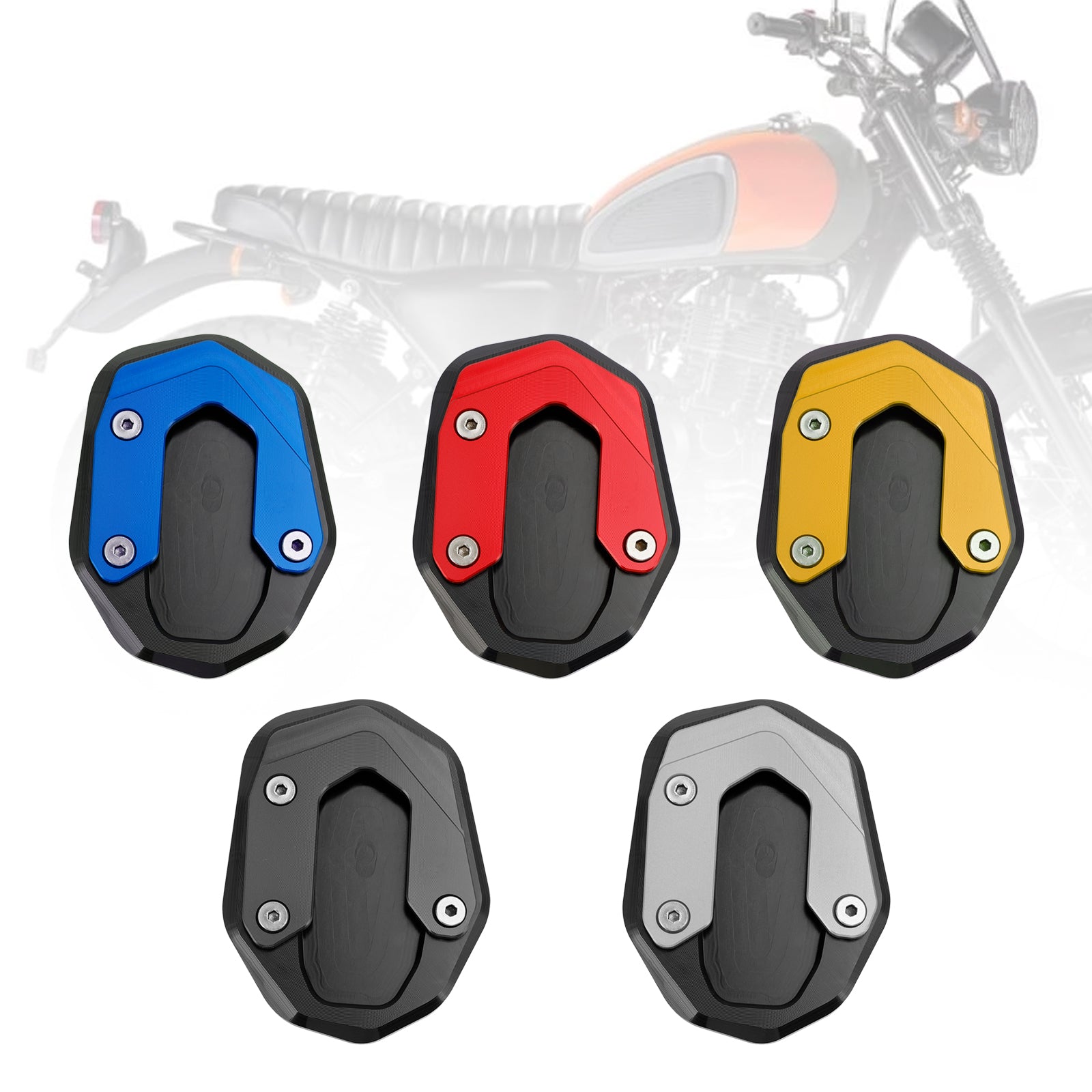 Kickstand Forstørrende platepute Fit for Ducati Scrambler 400/800/1100 2015-2020