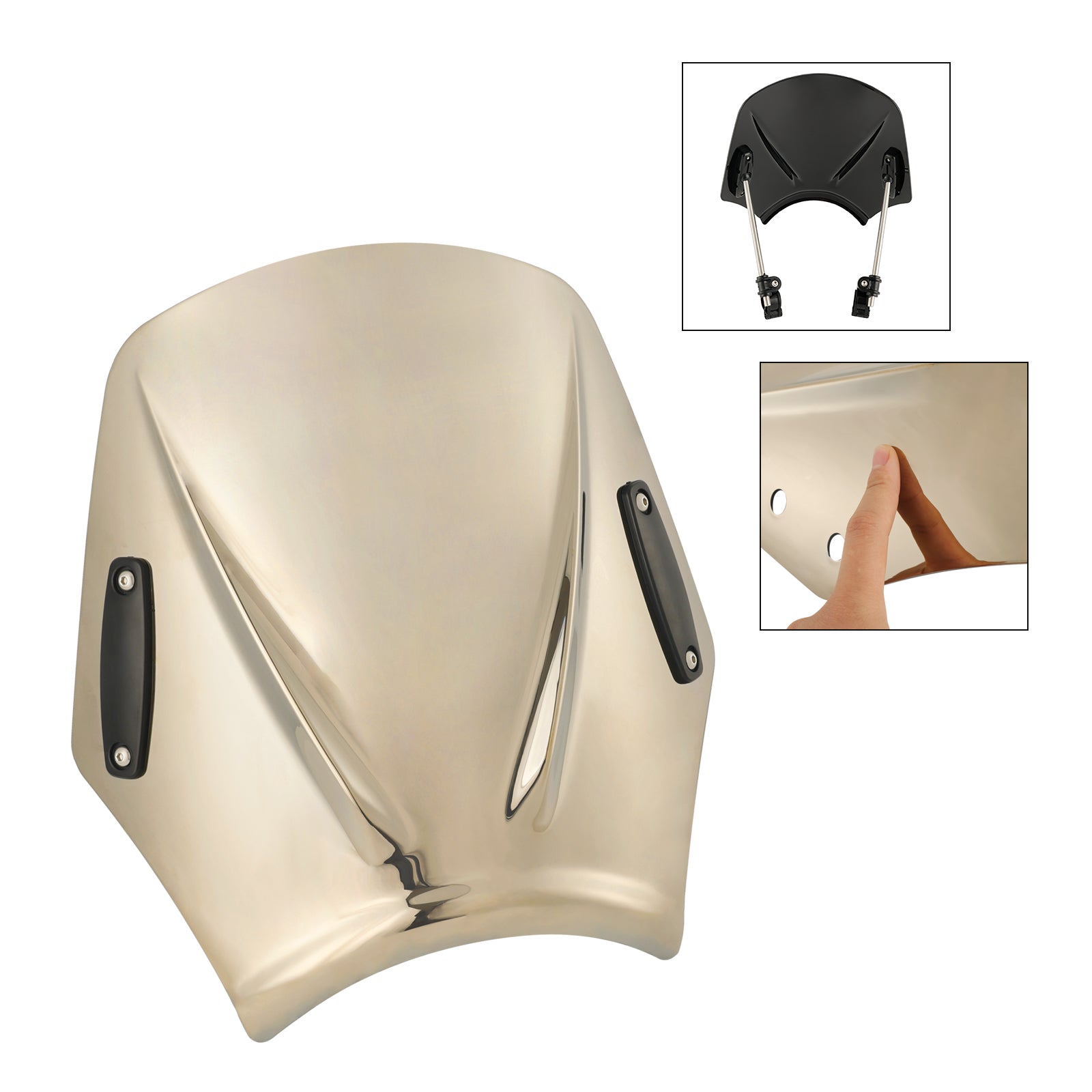 Motorfiets met 22mm/7/8" stuur Windscherm Windscherm Universeel