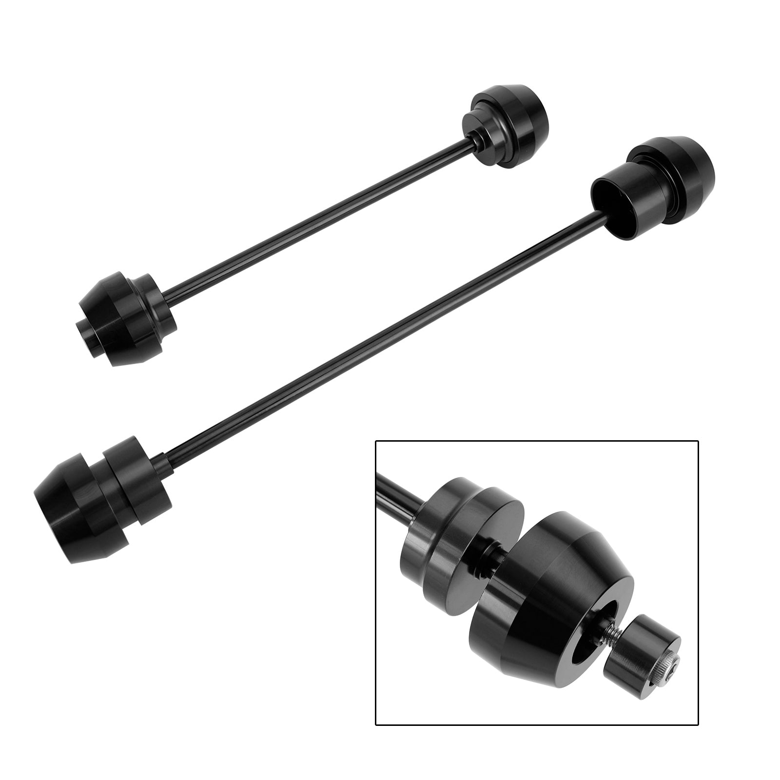 Protector de rueda deslizante de eje delantero trasero Cnc negro apto para Yamaha Yzf-R7 21-23 22