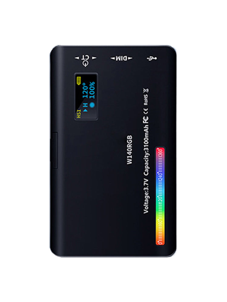 W140 RGB LED-videolampa fyllnadsljus videokamera mobiltelefon live skönhet utomhus