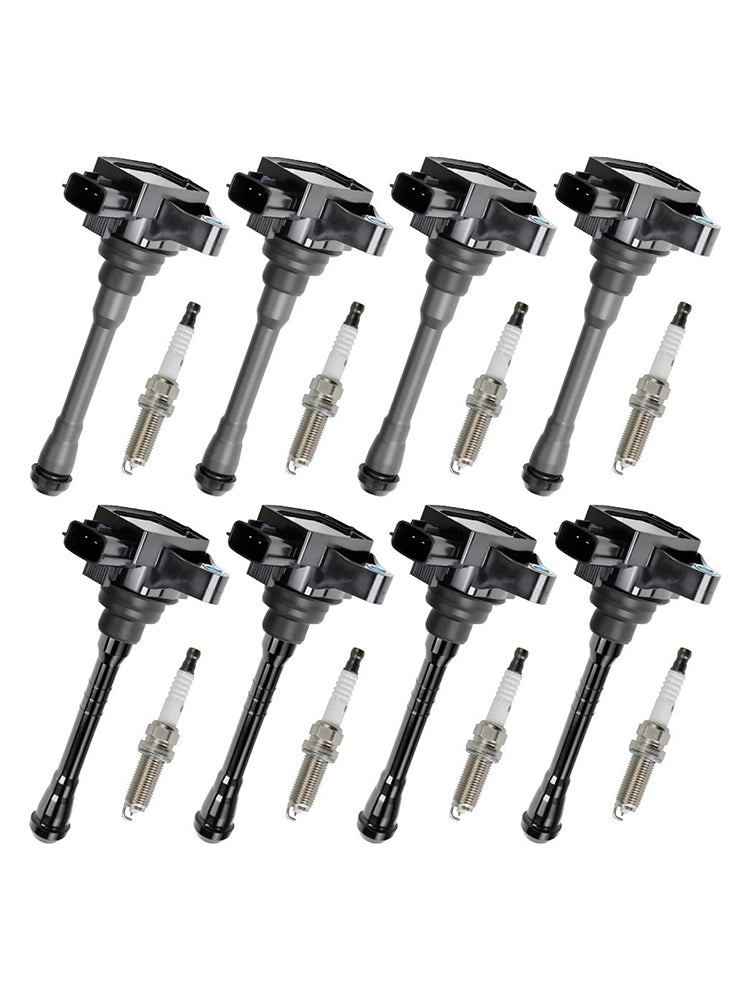 2017-2020 Nissan Titan 5.6L V8 8X Ignition Coil & Spark Plug UF812 UF813