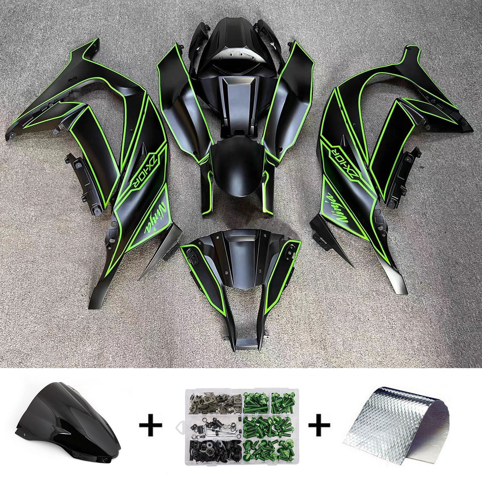 Injection Fairing Kit Bodywork Plastic ABS fit For Kawasaki ZX10R 2016-2020