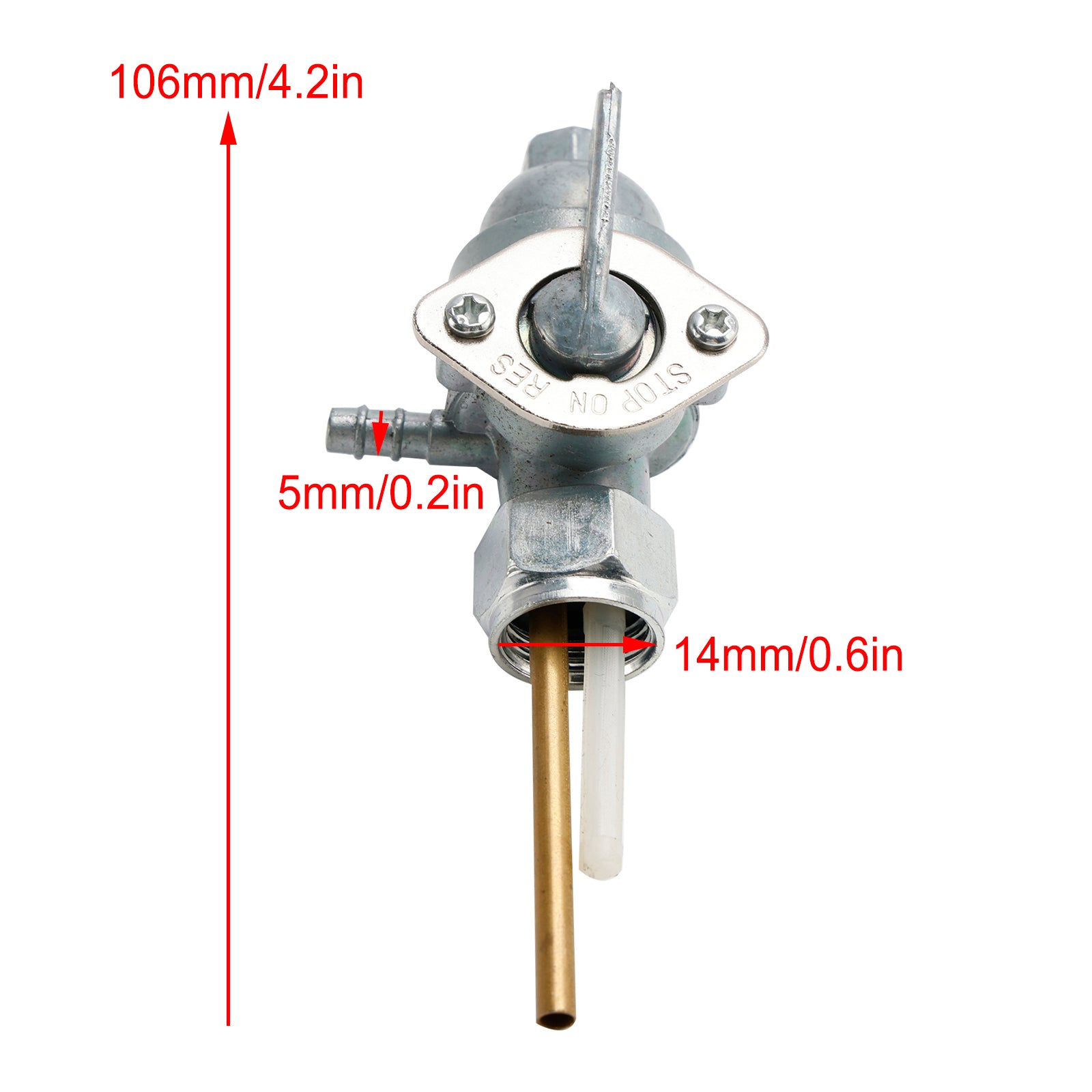 Válvula de llave de combustible para tanque de gasolina, llave de purga apta para Yamaha RS100 1975-76 YL2 100 1967-1970