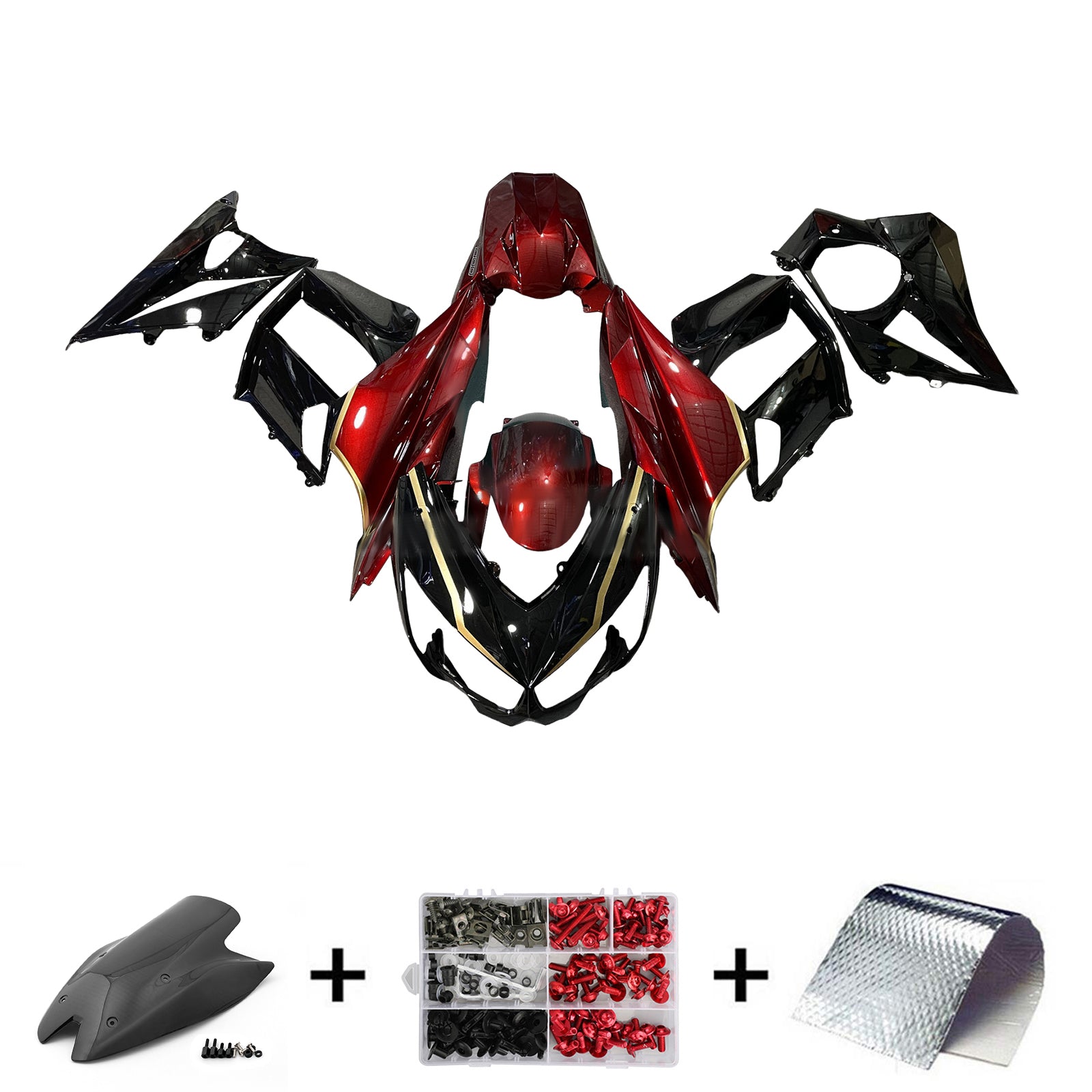 Injeksjon Fairing Kit Bodywork Plast Abs Fit for Kawasaki Z1000 2010-2013