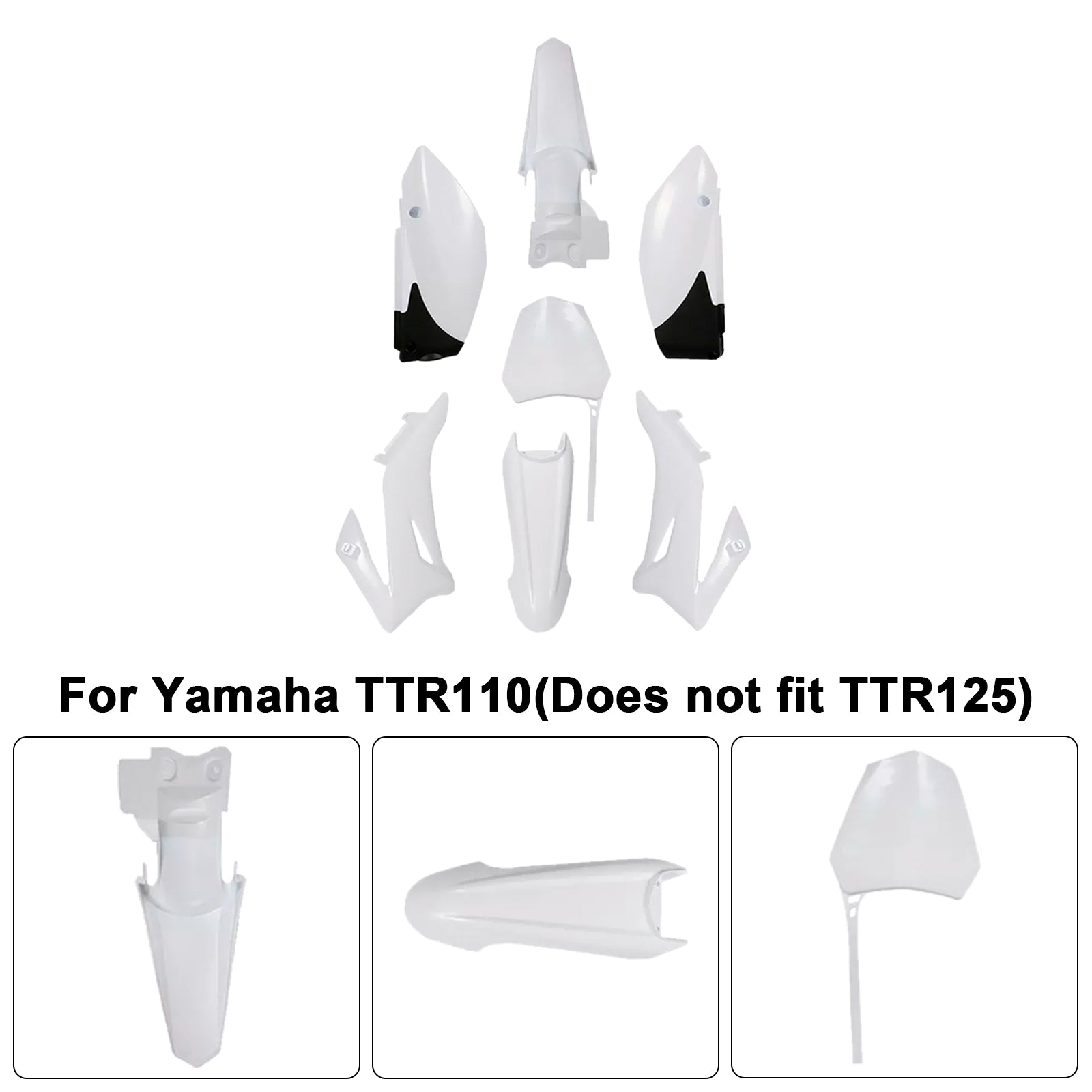 Yamaha TTR110 DIRT BIKE Body Plastic Kit Fender Fairing