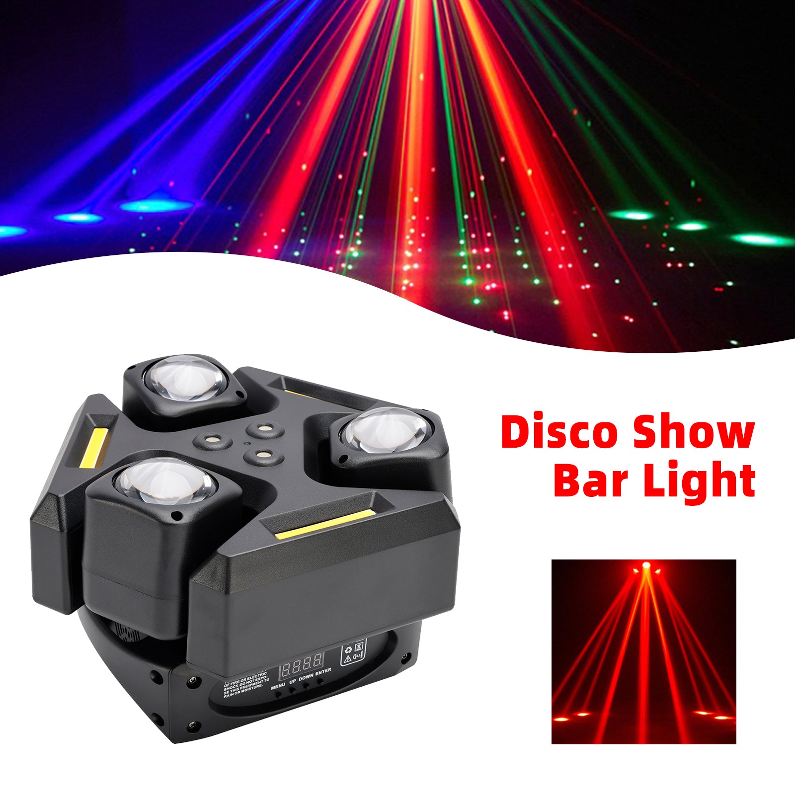 150W RGBW Lumière laser rotative Effet de scène DJ Party Beam Disco Show Bar Light