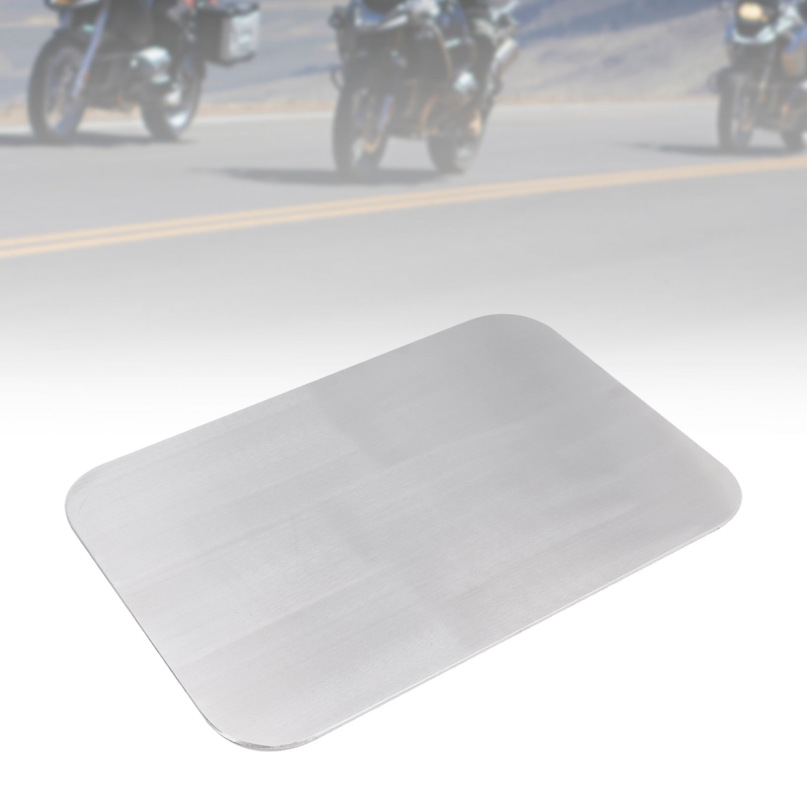 Plaque d'immatriculation quadrilatère vierge en alliage d'aluminium, bricolage universel pour moto