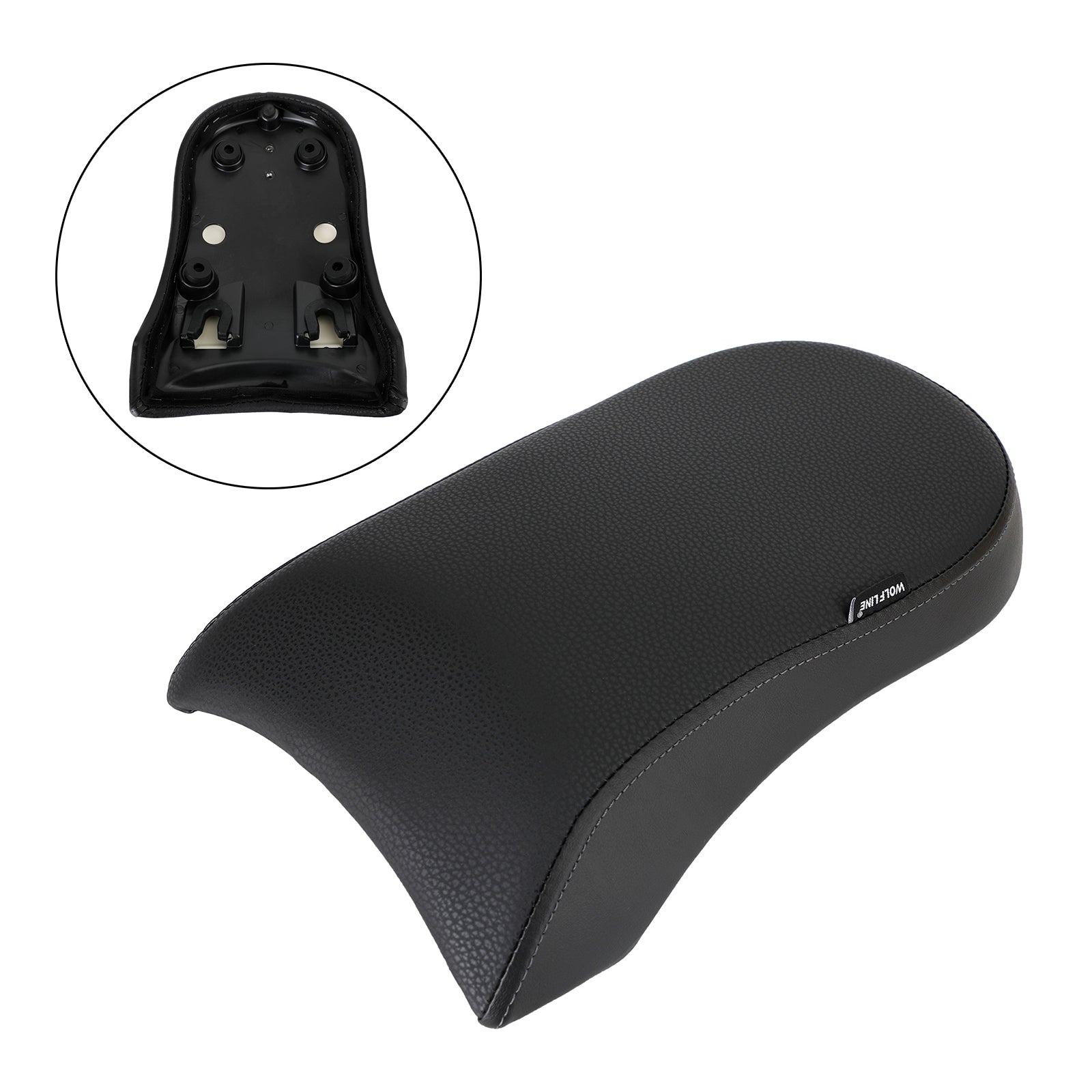 Almofada de passageiro traseiro Fisos pretos PU PUL para BMW R18 BIKES 2020-2022 2021