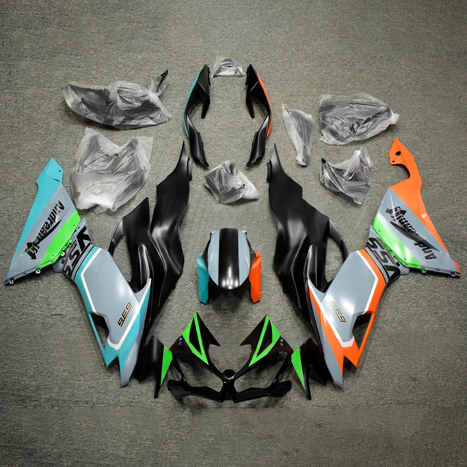 Injection Fairing Kit Bodywork Plastic ABS fit For Kawasaki ZX6R 2019-2023