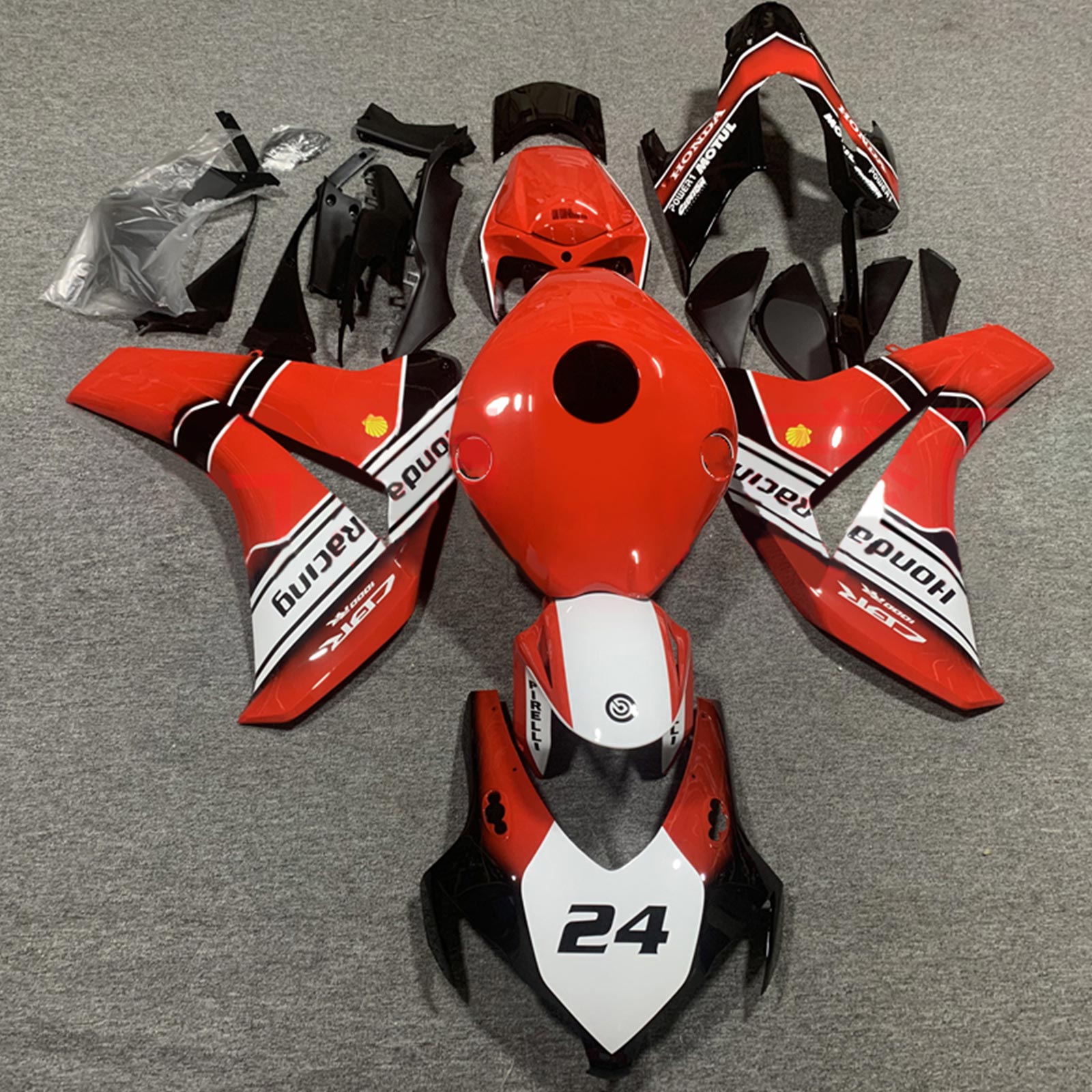 2008-2011 Honda CBR1000RR vstrekovacia kapotážová súprava karosérií plastový ABS#176